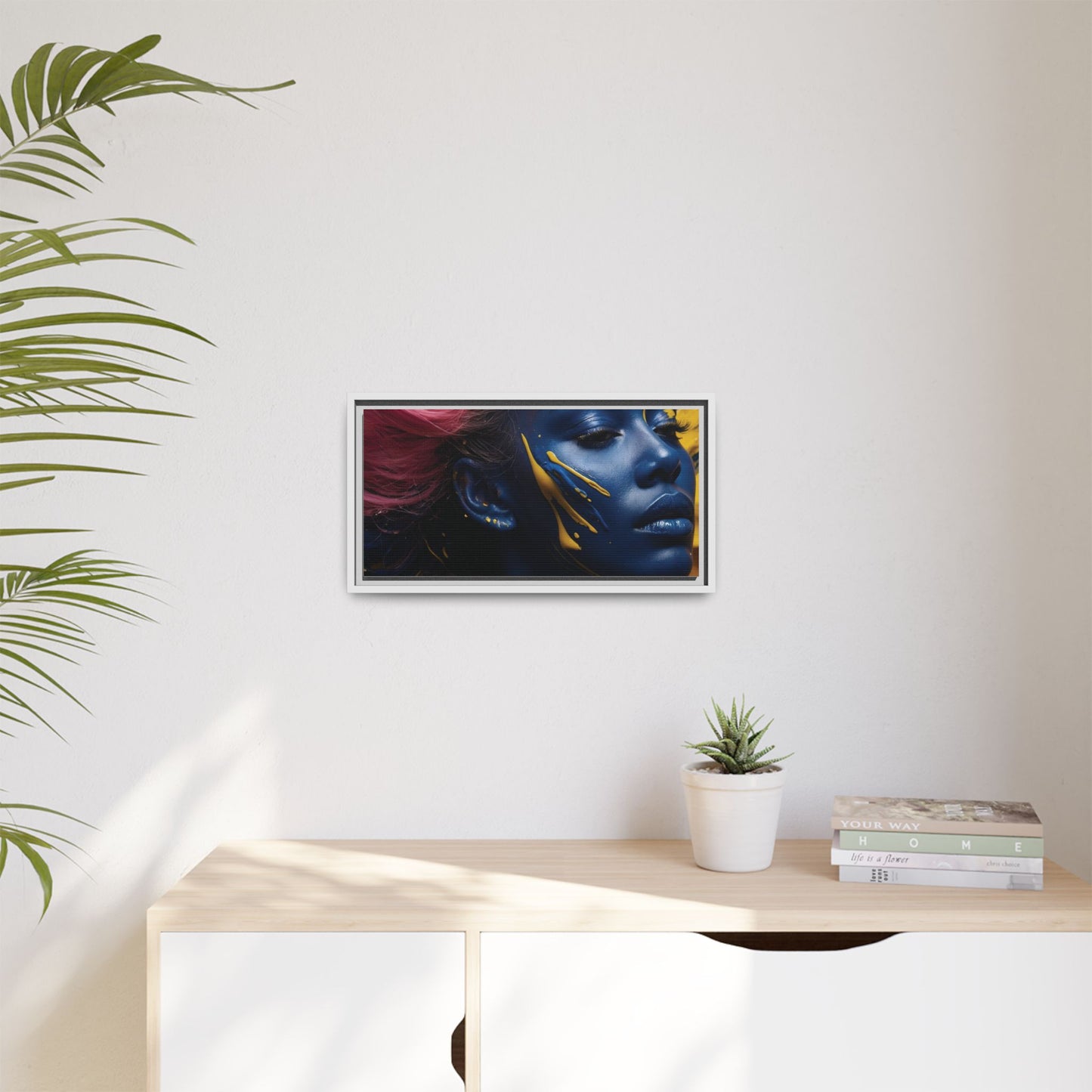 Vibrant Abstract Art Print - Multicolor Framed Canvas Wall Decor