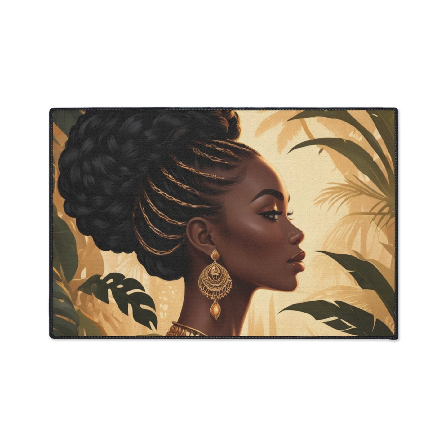 Boho Chic Heavy Duty Floor Mat - Elegant Profile Design with Natural Vibes