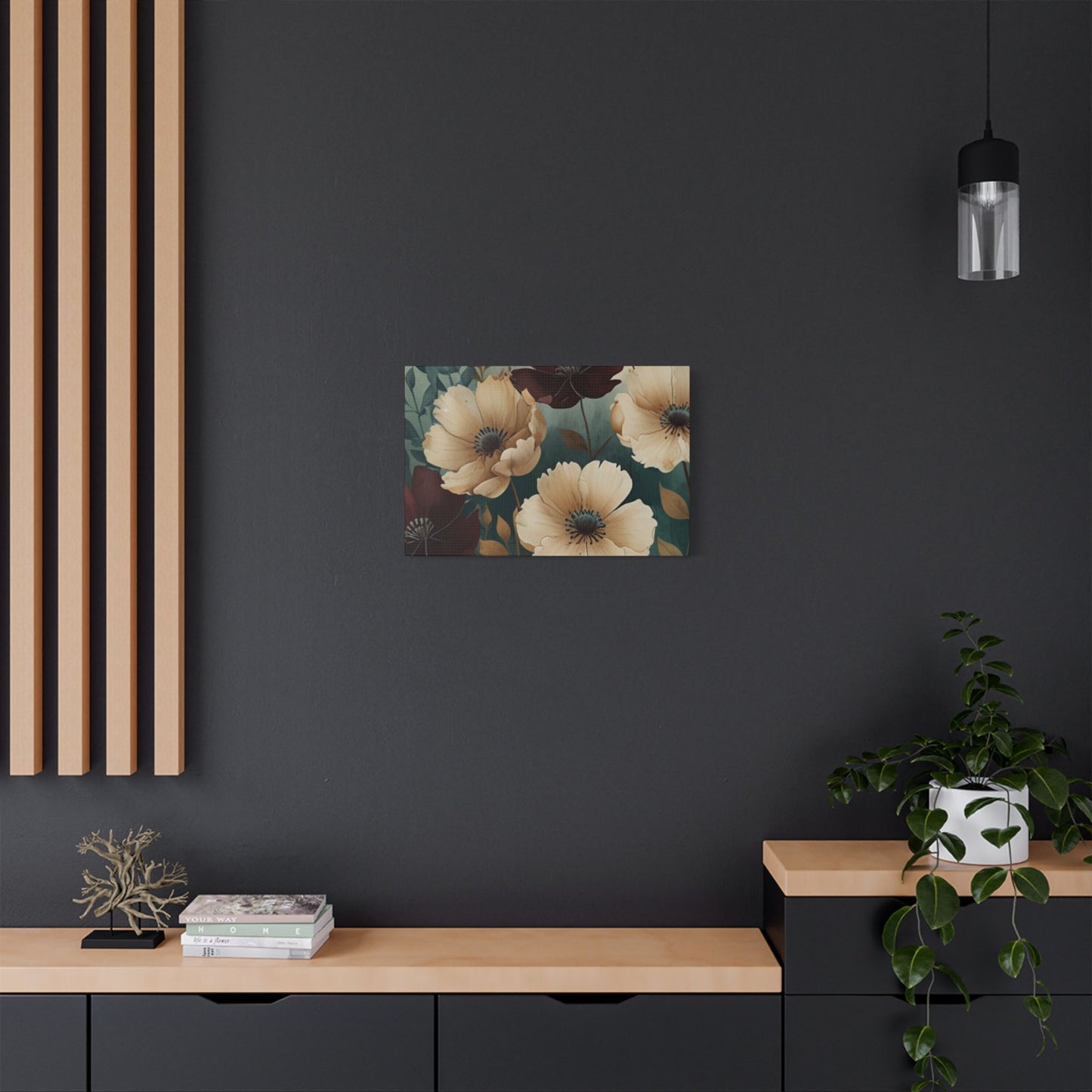 Floral Satin Canvas Art | Nature-Inspired Wall Décor