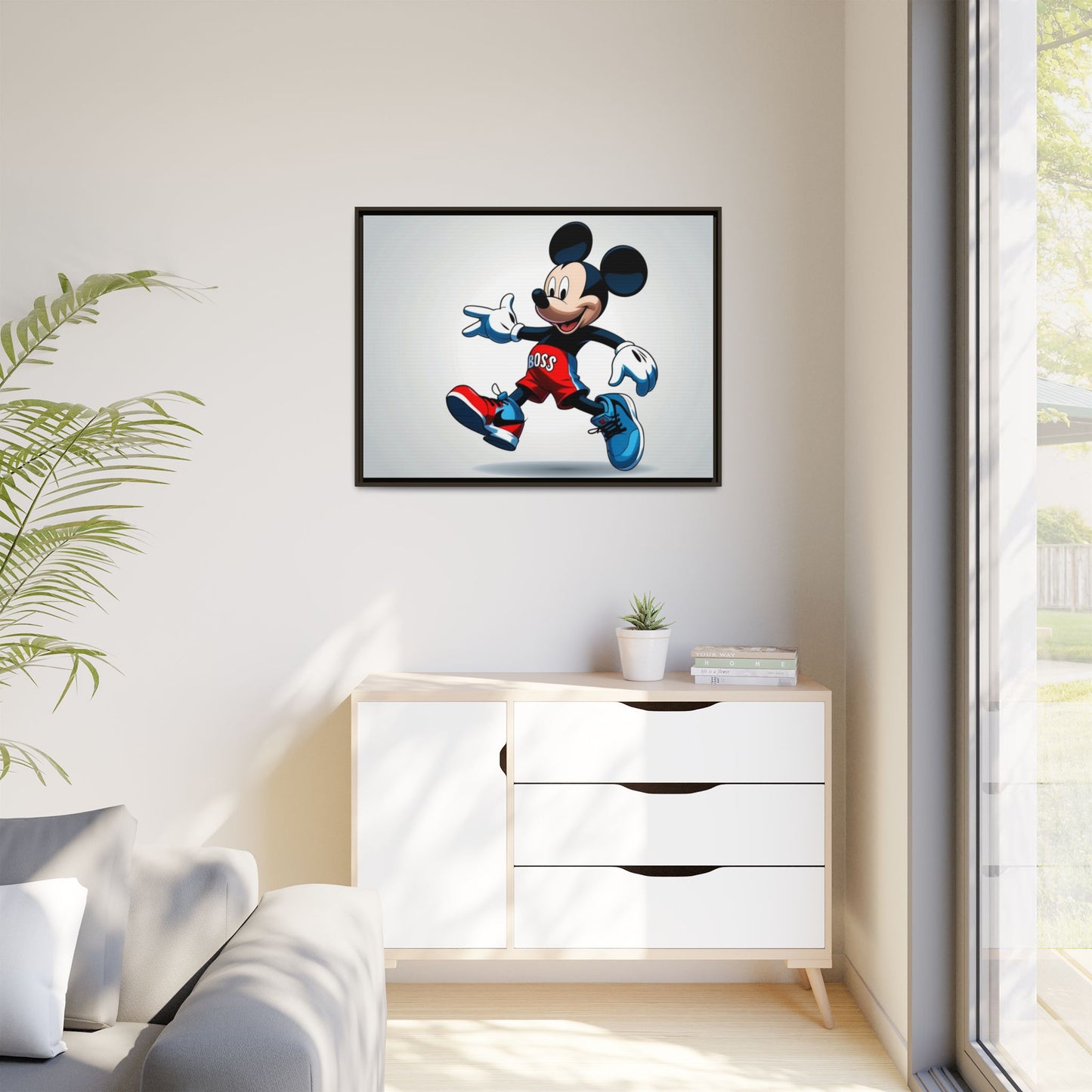Mickey Mouse Boss Framed Canvas Art