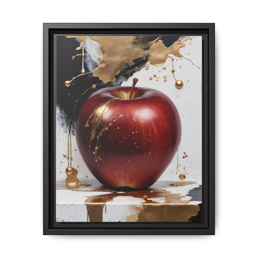 Elegant Apple Art Print - Multi-color Framed Canvas