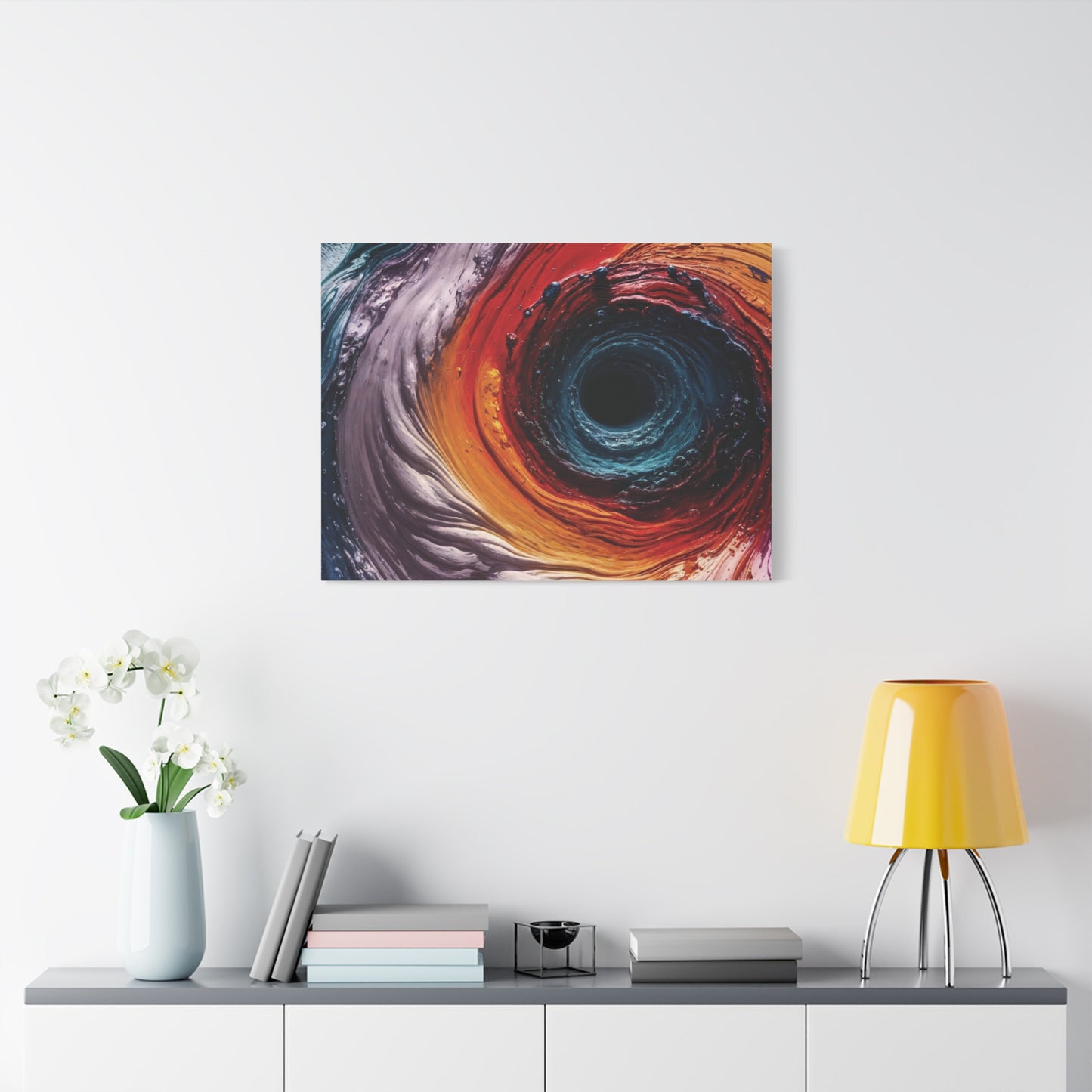 Vibrant Abstract Wall Art Canvas - Swirling Colors