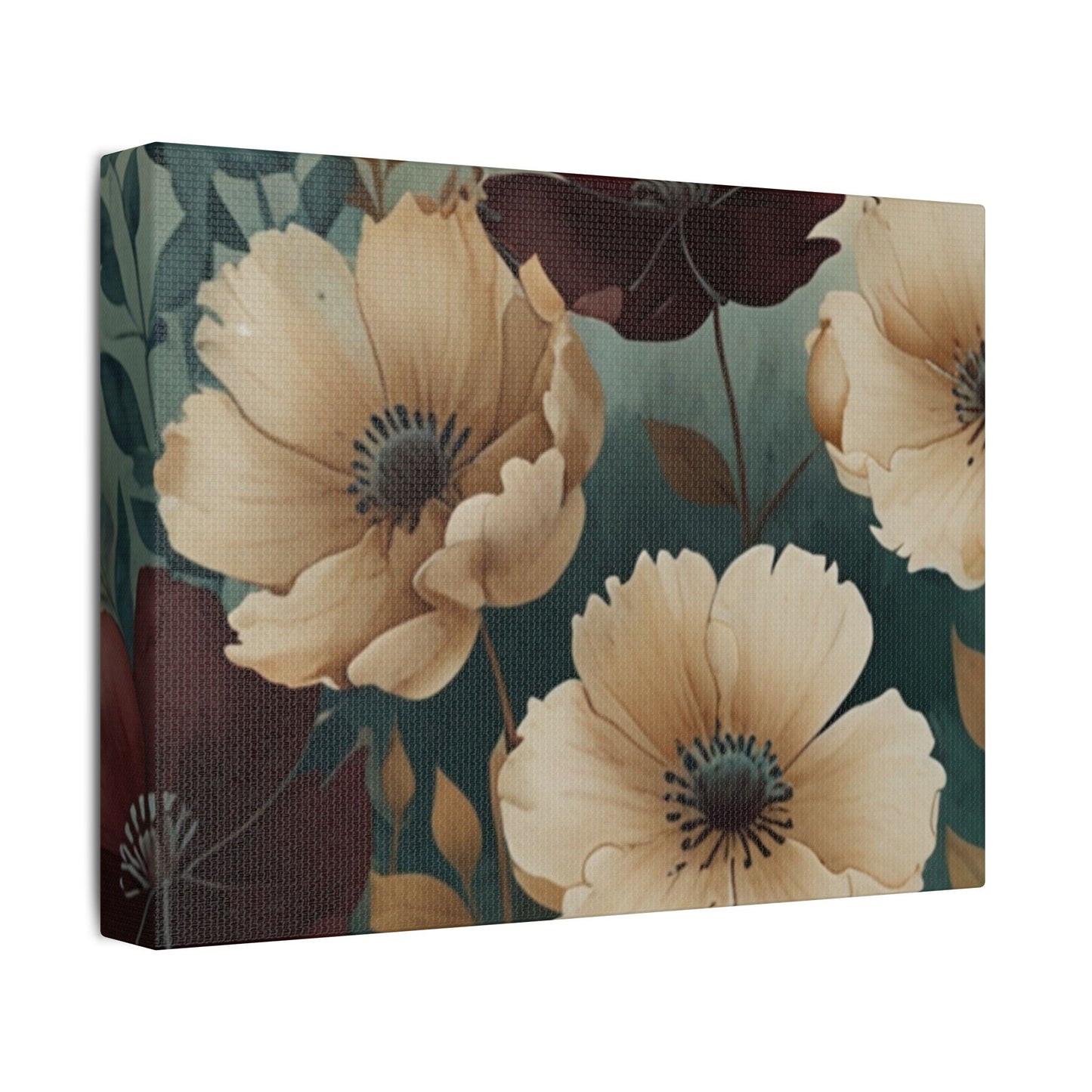 Floral Satin Canvas Art | Nature-Inspired Wall Décor