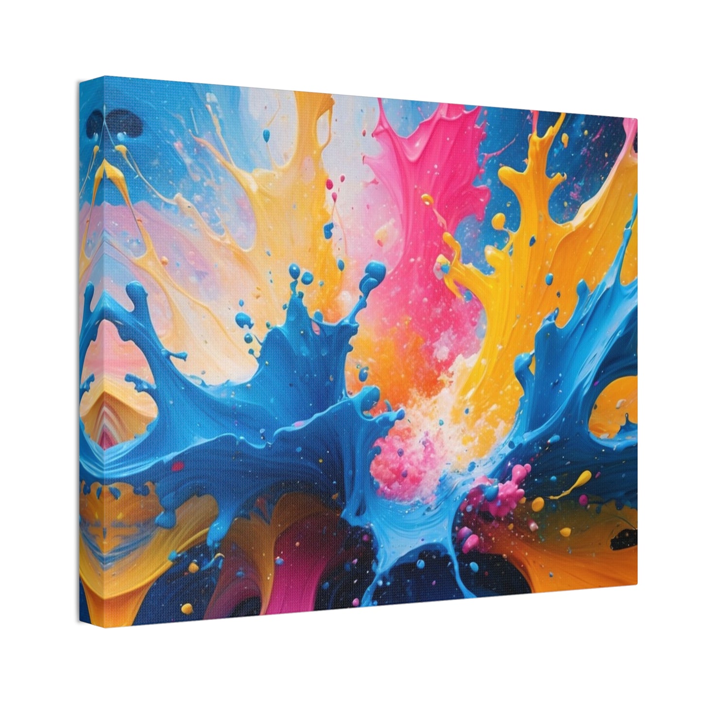 Vibrant Abstract Canvas Art - Colorful Splash Wall Decor