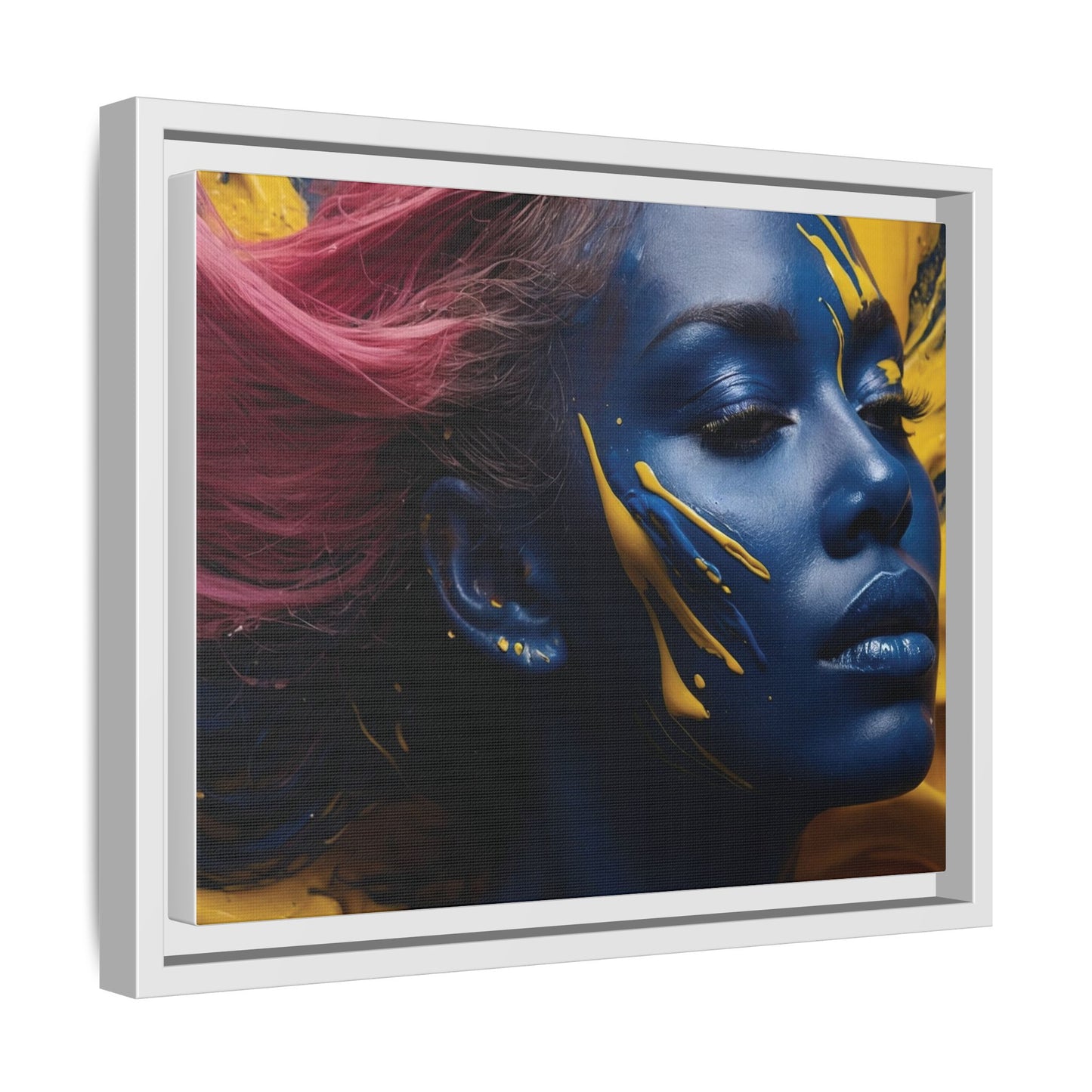 Vibrant Abstract Art Print - Multicolor Framed Canvas Wall Decor