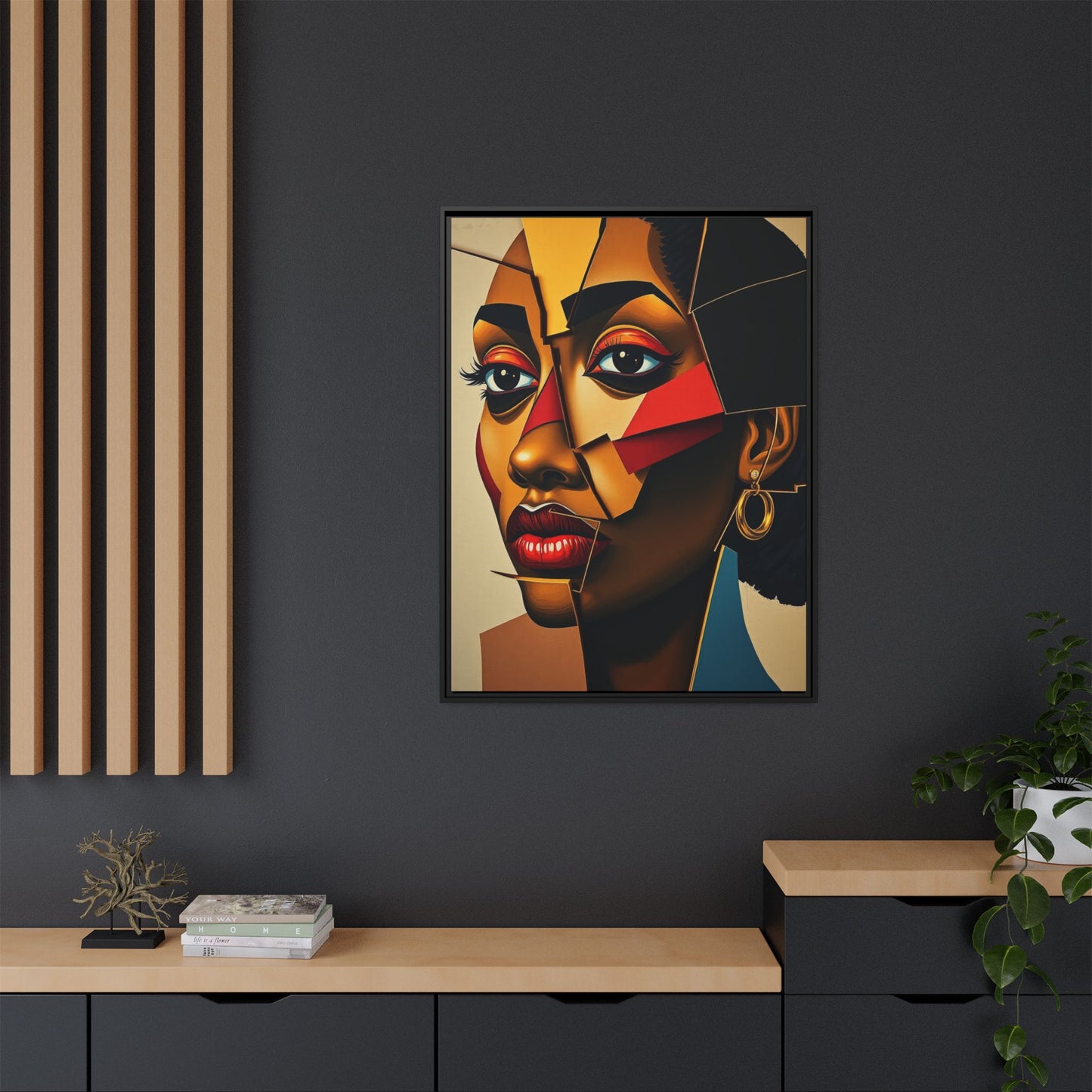 Fractured Radiance: The Golden Muse
