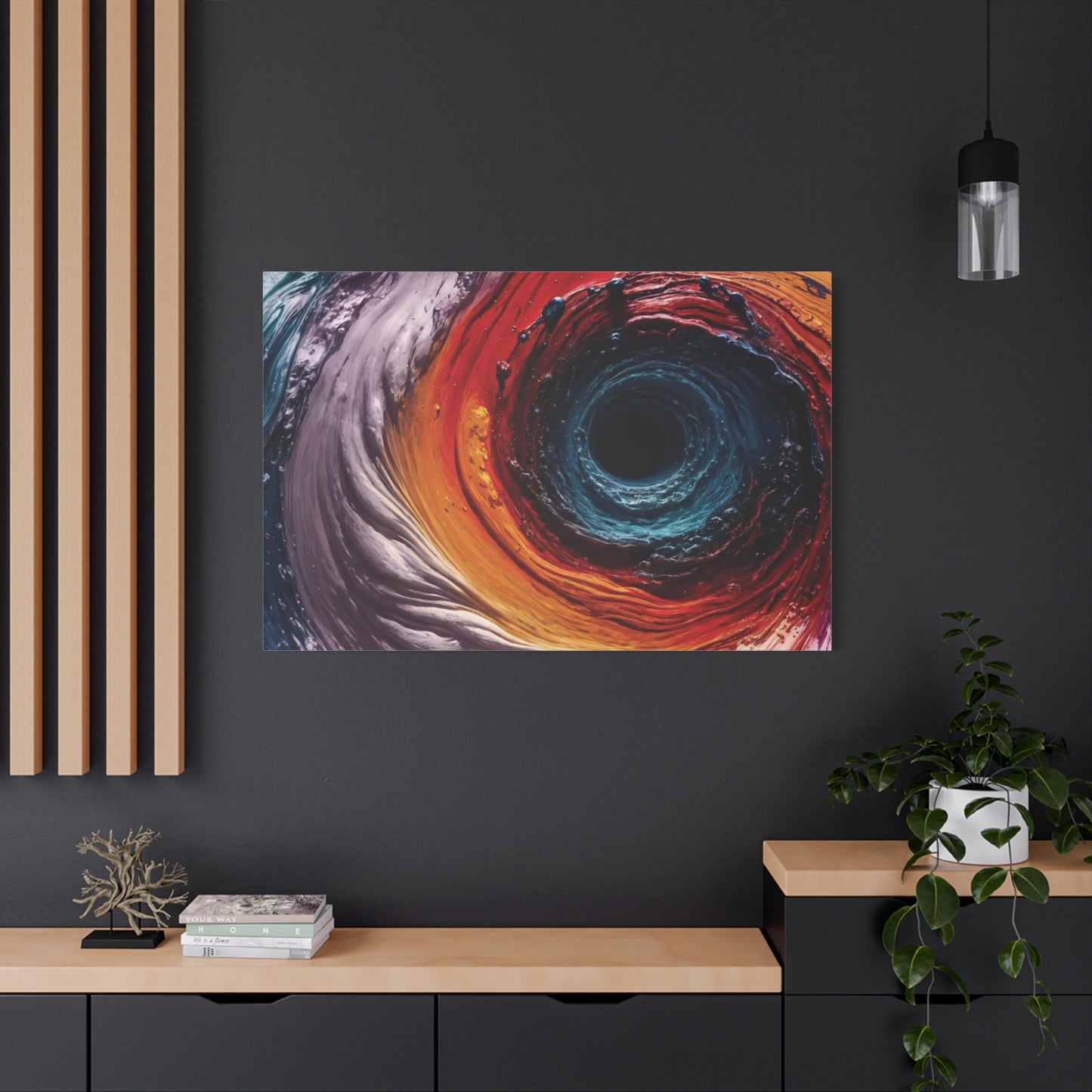 Vibrant Abstract Wall Art Canvas - Swirling Colors