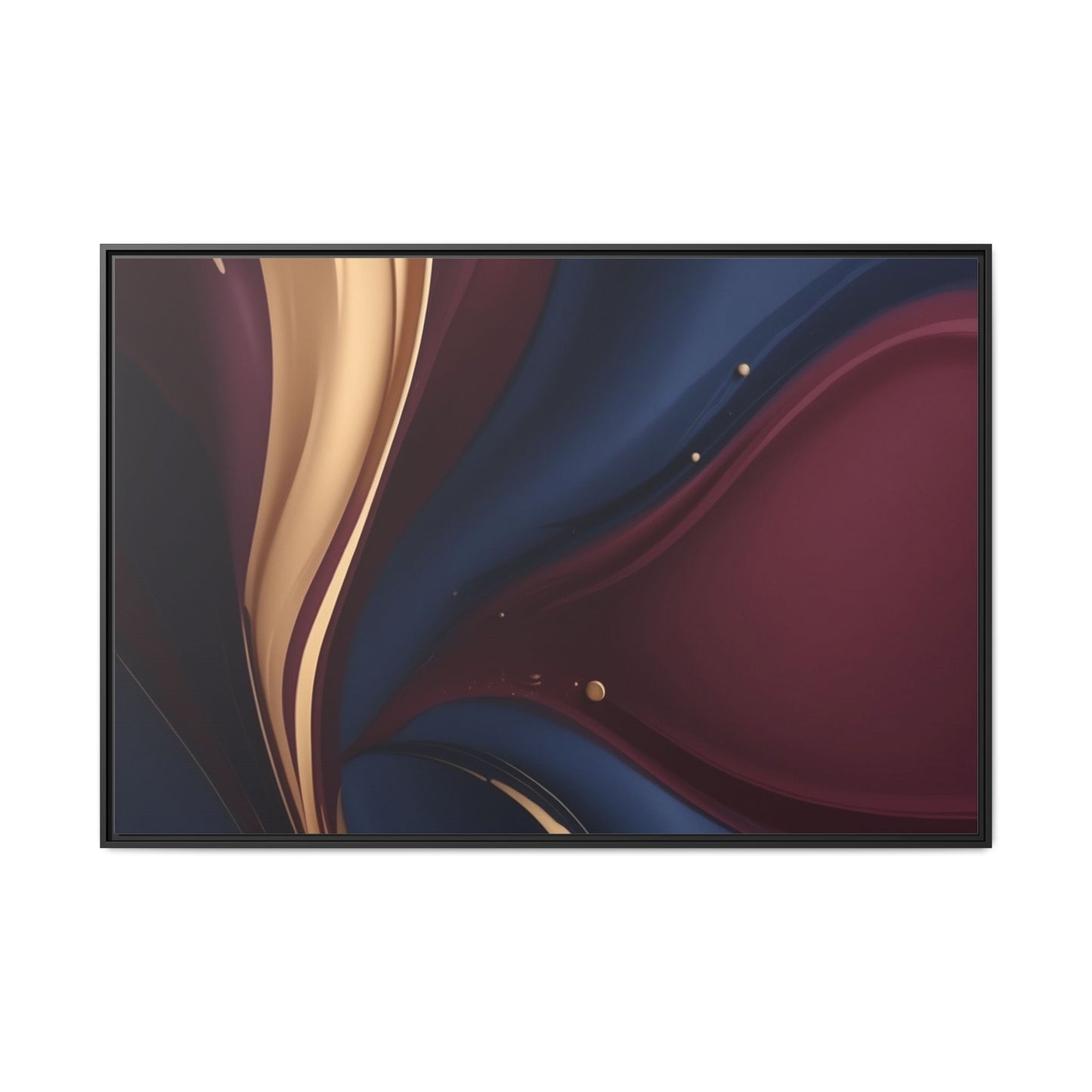 Elegant Multi-Color Framed Canvas Art - Modern Abstract Wall Decor