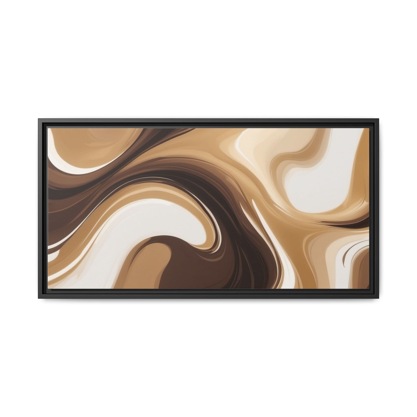 Abstract Wave Framed Canvas Art - Multi-Color Home Decor