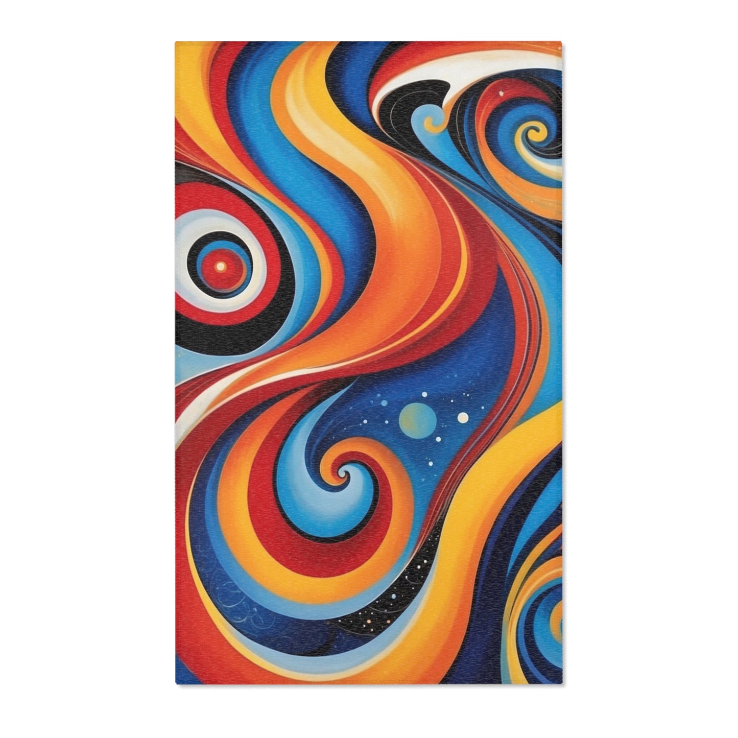 Vibrant Swirl Area Rug - Abstract Colorful Design for Modern Homes