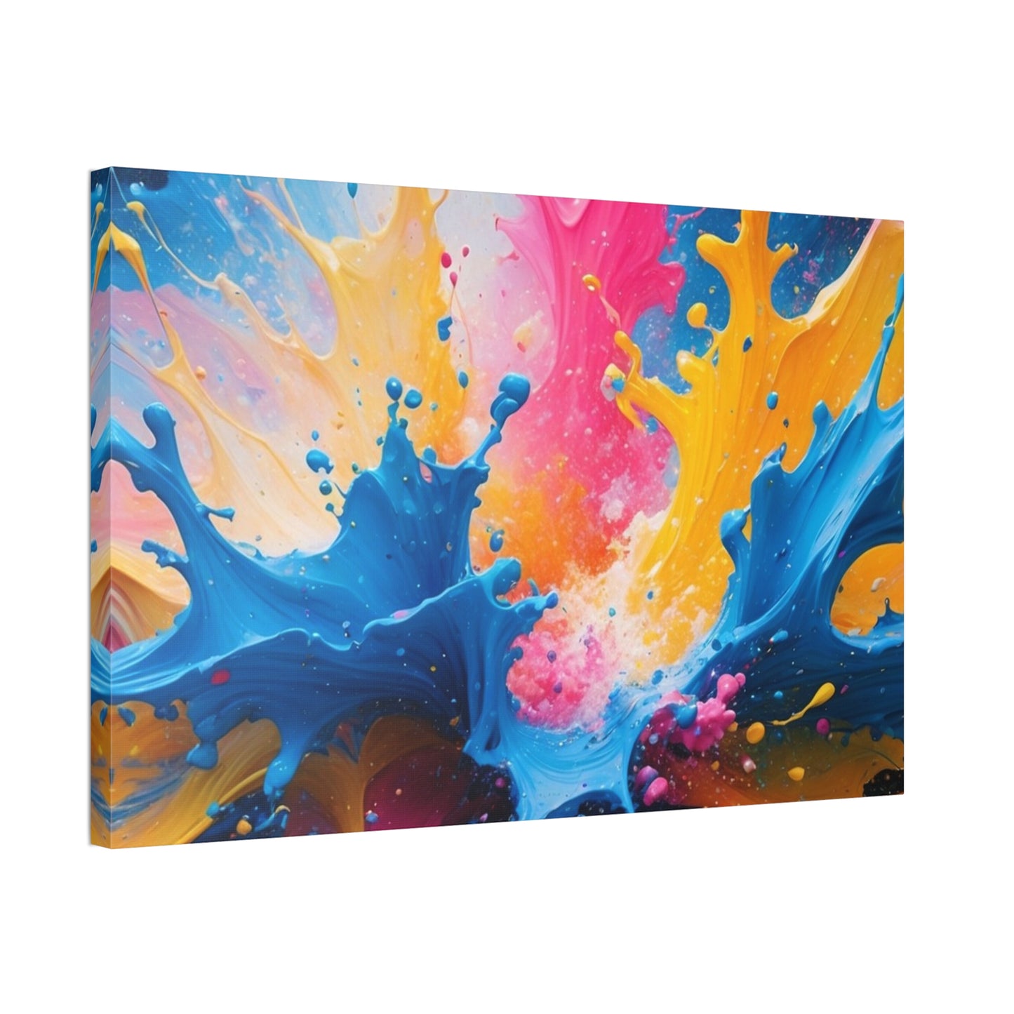 Vibrant Abstract Canvas Art - Colorful Splash Wall Decor