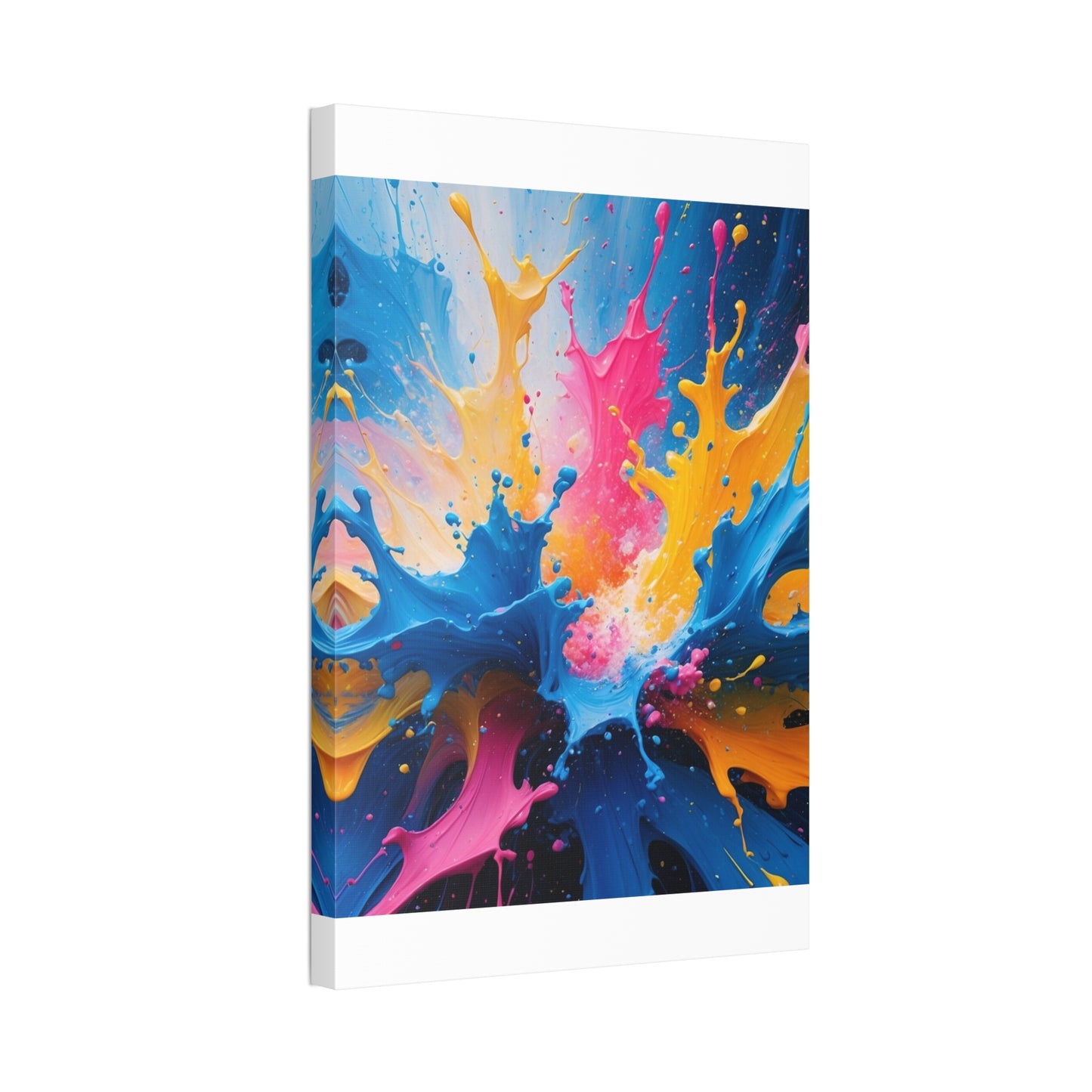 Vibrant Abstract Canvas Art - Colorful Splash Wall Decor