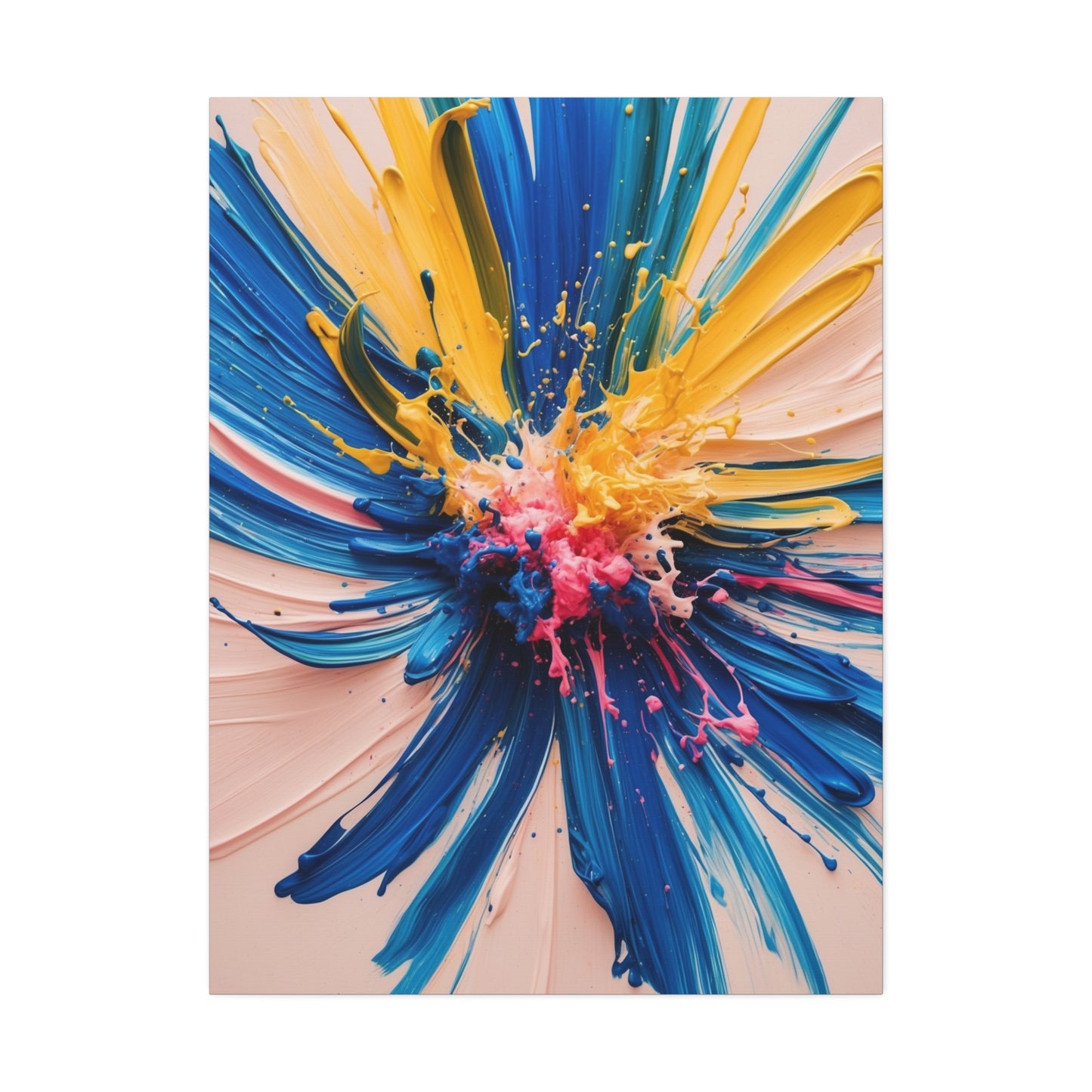 Vibrant Abstract Canvas Art - Color Explosion Wall Decor