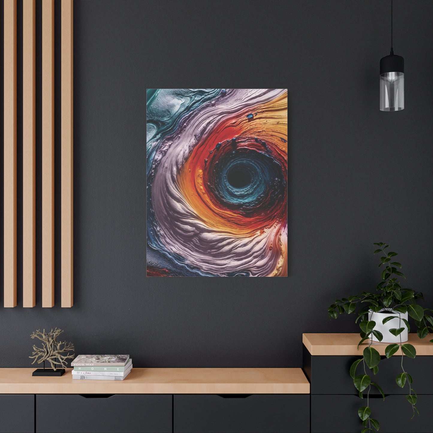 Vibrant Abstract Wall Art Canvas - Swirling Colors
