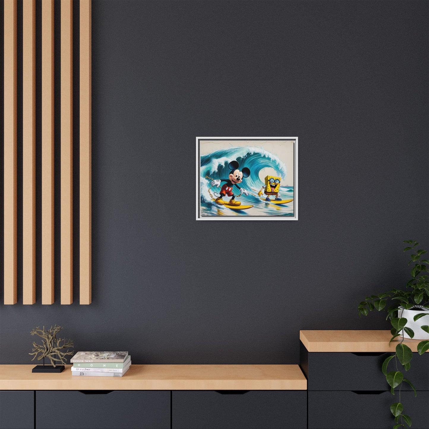 Vibrant Framed Art Print - Bold Floral Fantasy
