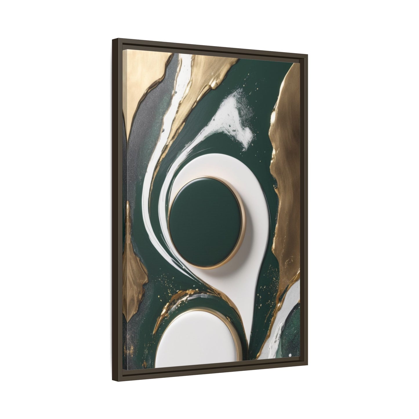 Elegant Abstract Framed Canvas Art - Modern Multi-Color Home Decor