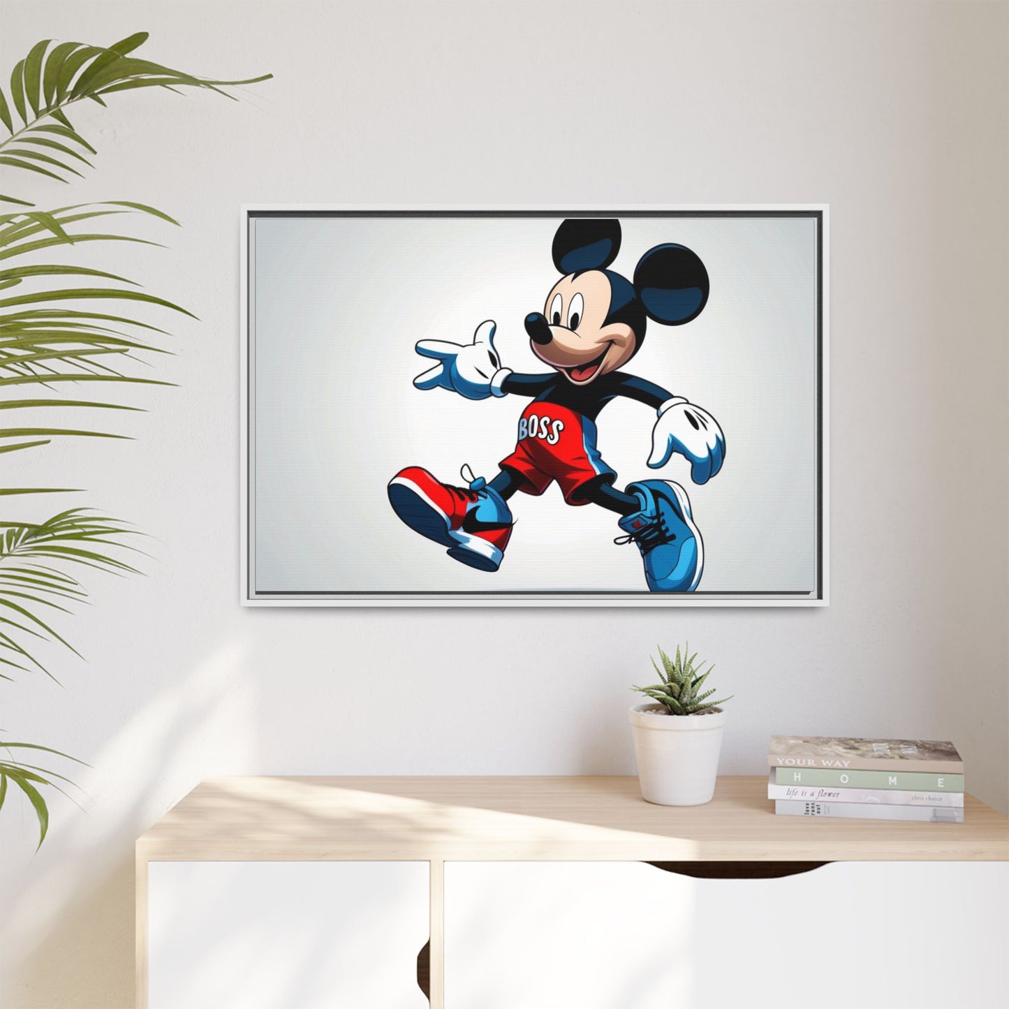 Mickey Mouse Boss Framed Canvas Art