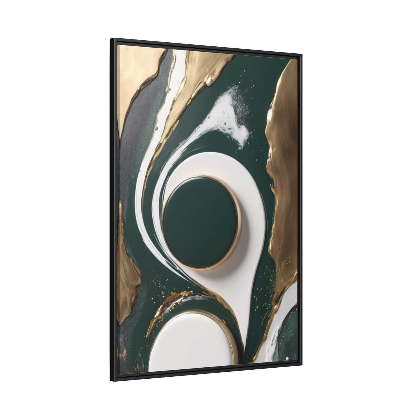 Elegant Abstract Framed Canvas Art - Modern Multi-Color Home Decor