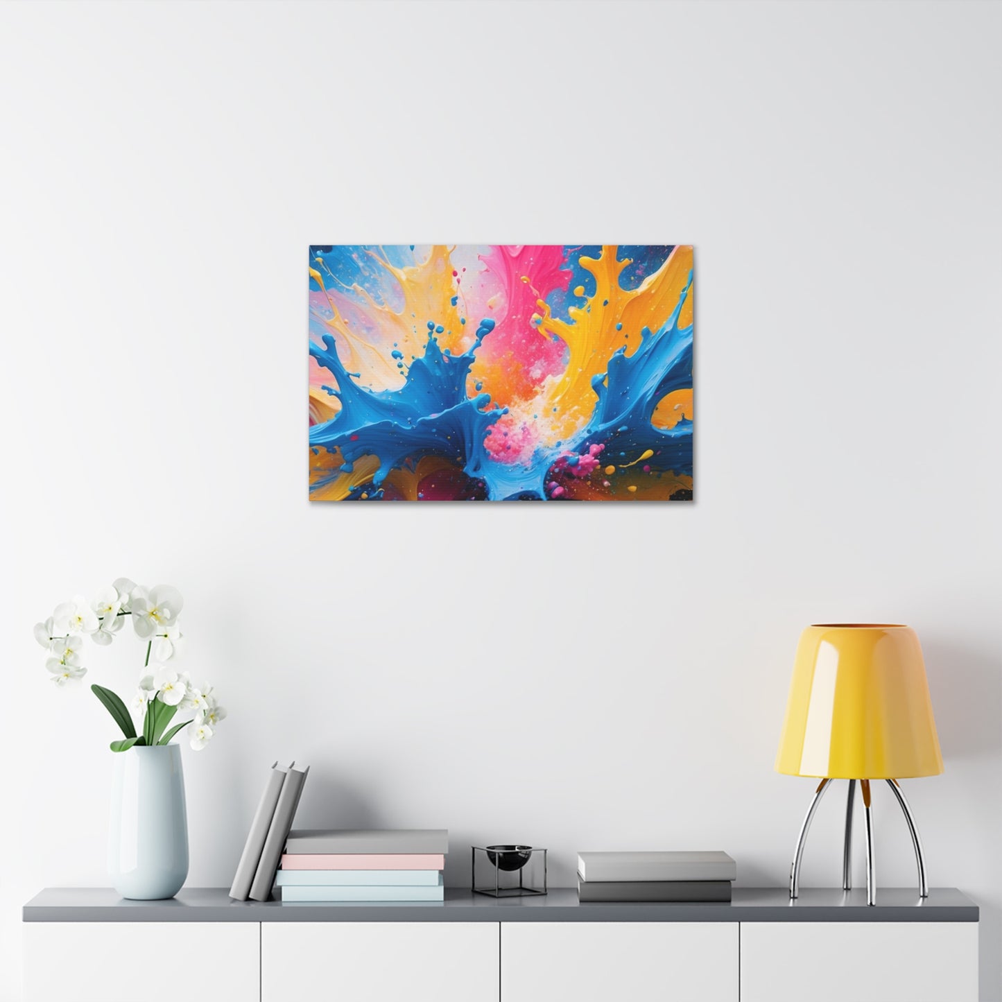 Vibrant Abstract Canvas Art - Colorful Splash Wall Decor