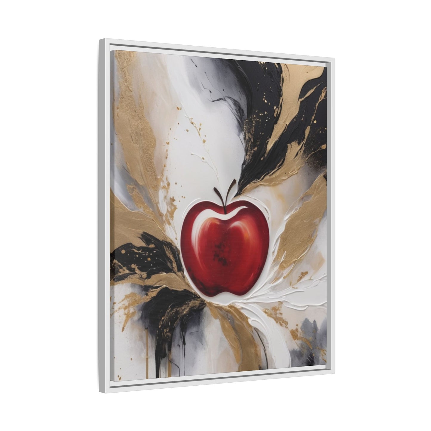 Elegant Apple Canvas Art Print - Framed Wall Decor