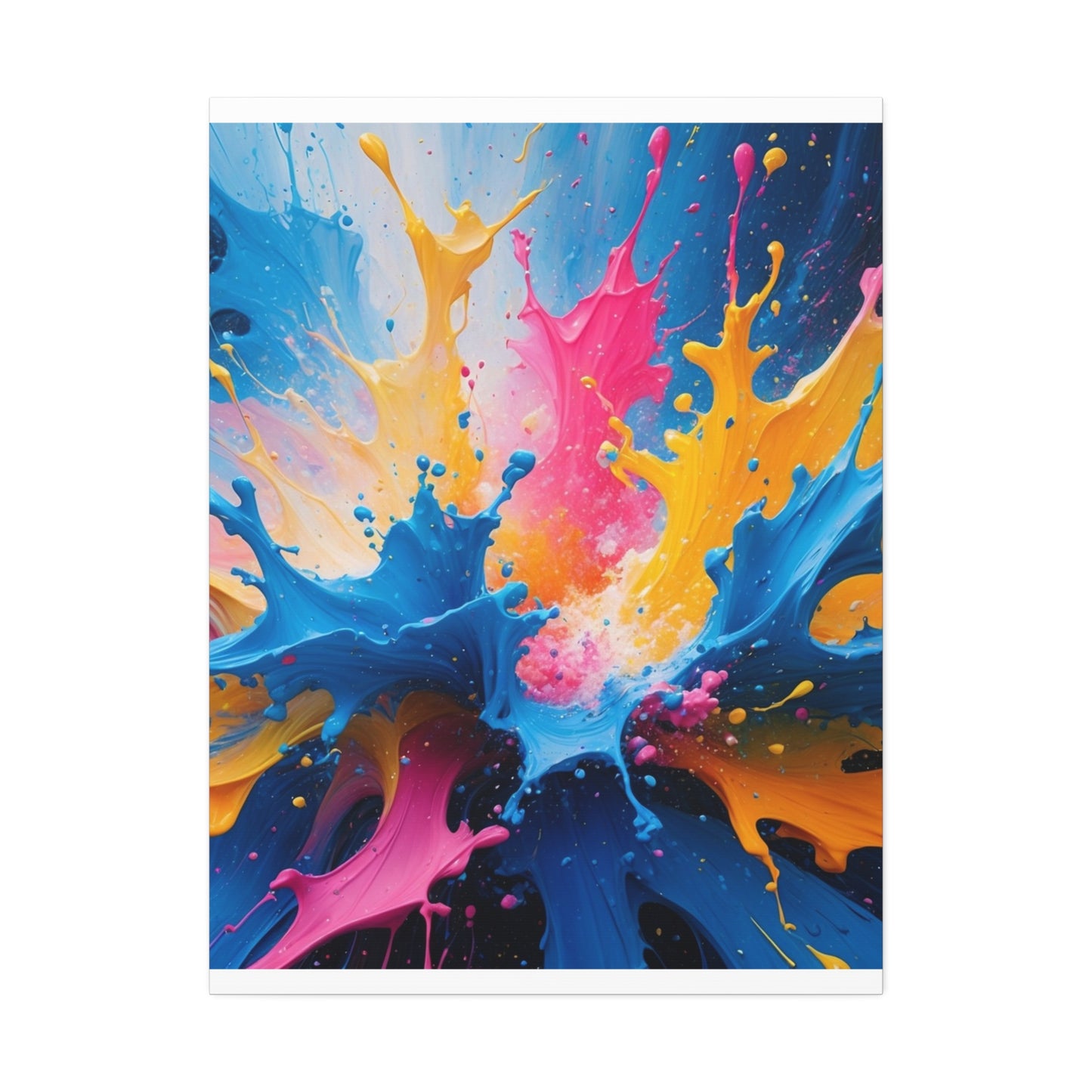 Vibrant Abstract Canvas Art - Colorful Splash Wall Decor
