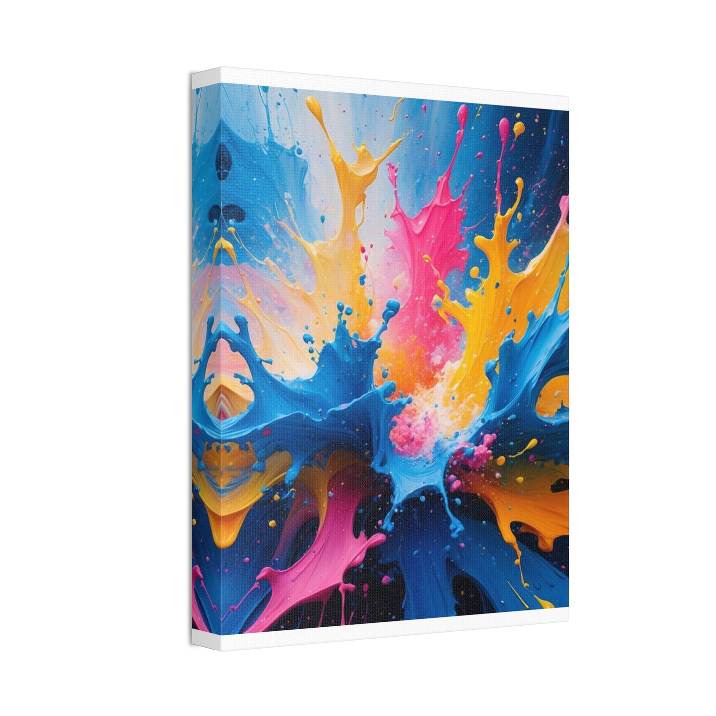 Vibrant Abstract Canvas Art - Colorful Splash Wall Decor