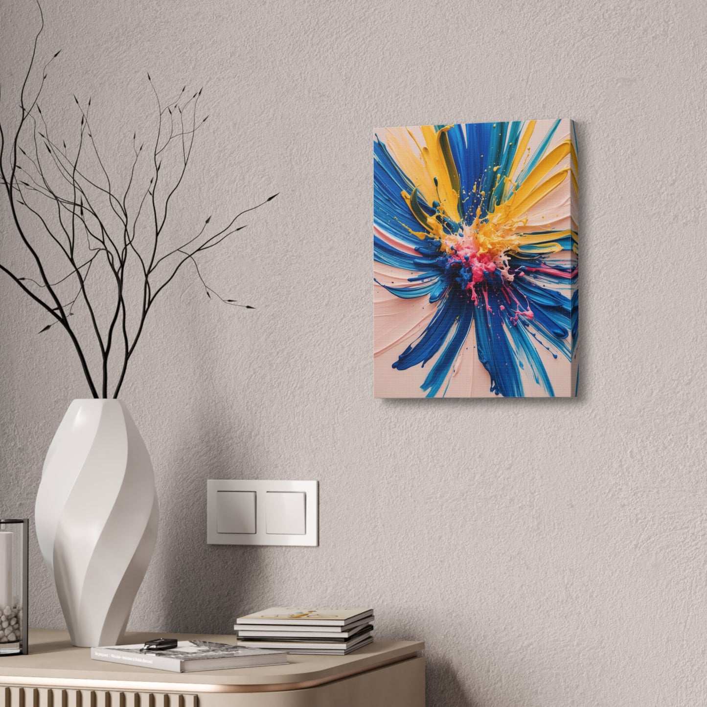Vibrant Abstract Canvas Art - Color Explosion Wall Decor