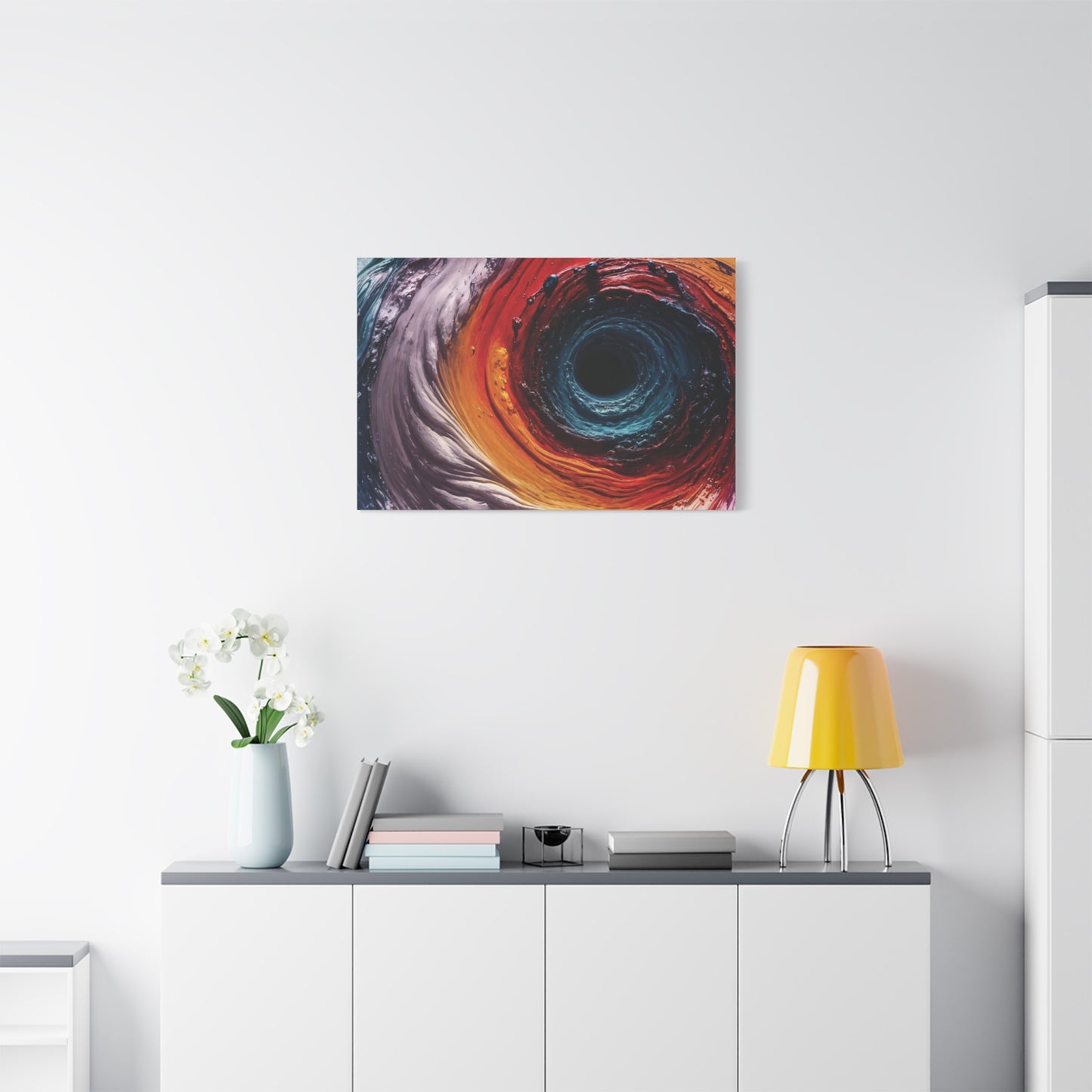Vibrant Abstract Wall Art Canvas - Swirling Colors