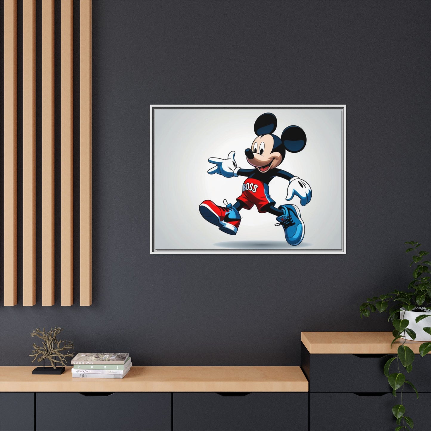 Mickey Mouse Boss Framed Canvas Art