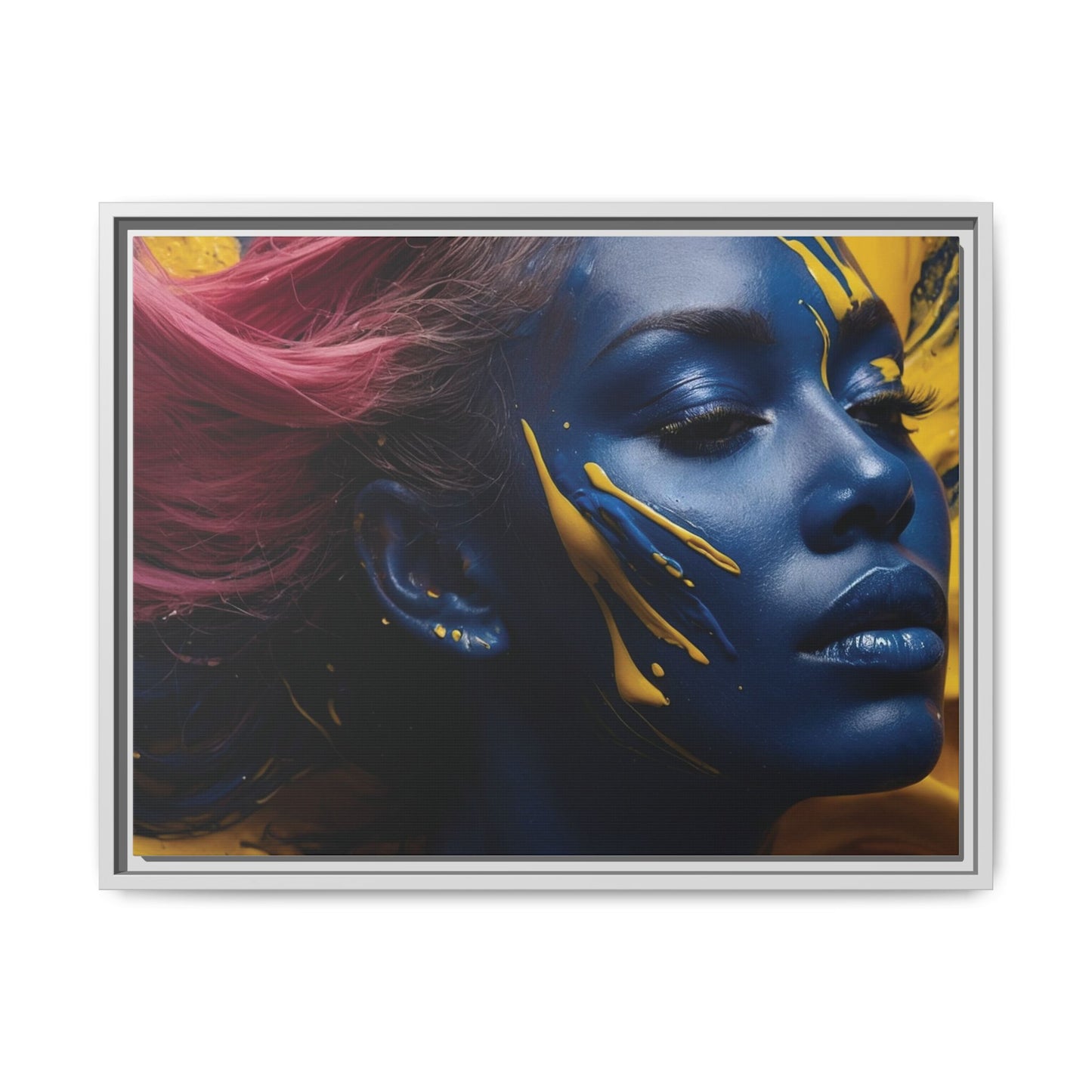Vibrant Abstract Art Print - Multicolor Framed Canvas Wall Decor
