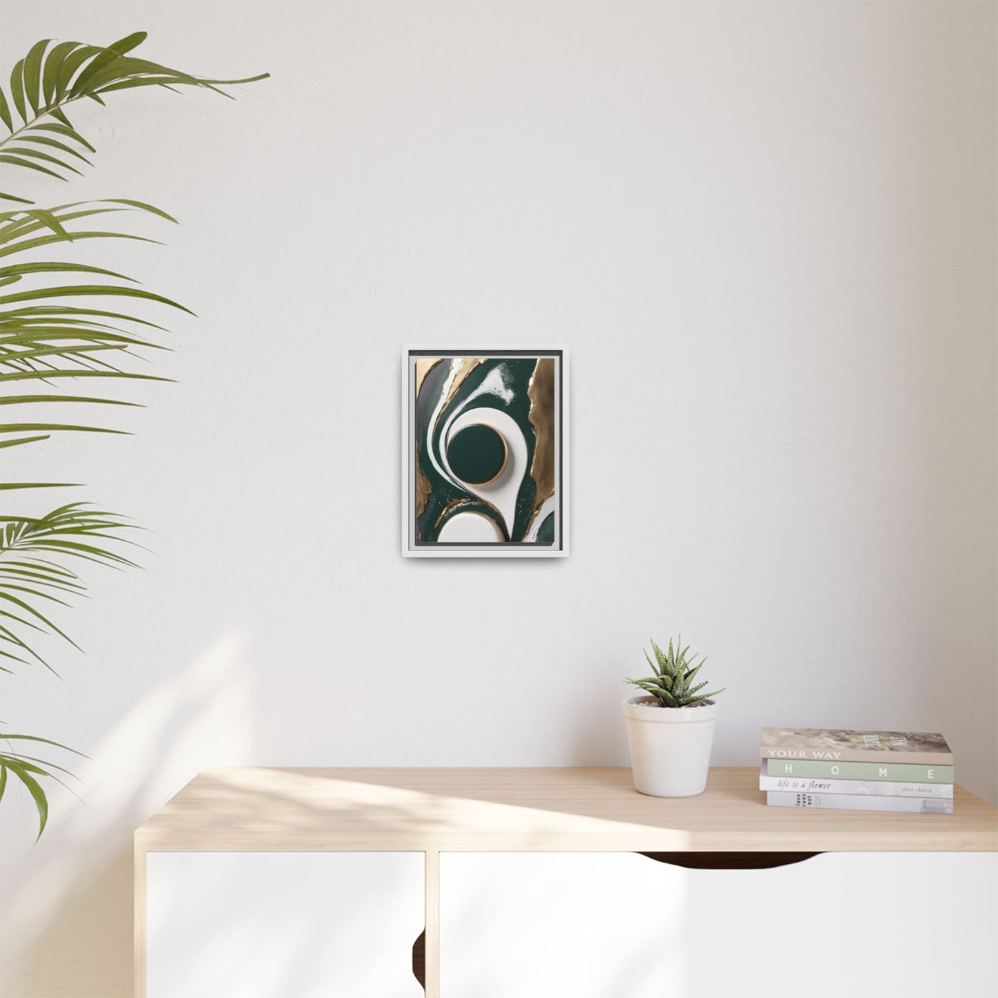 Elegant Abstract Framed Canvas Art - Modern Multi-Color Home Decor