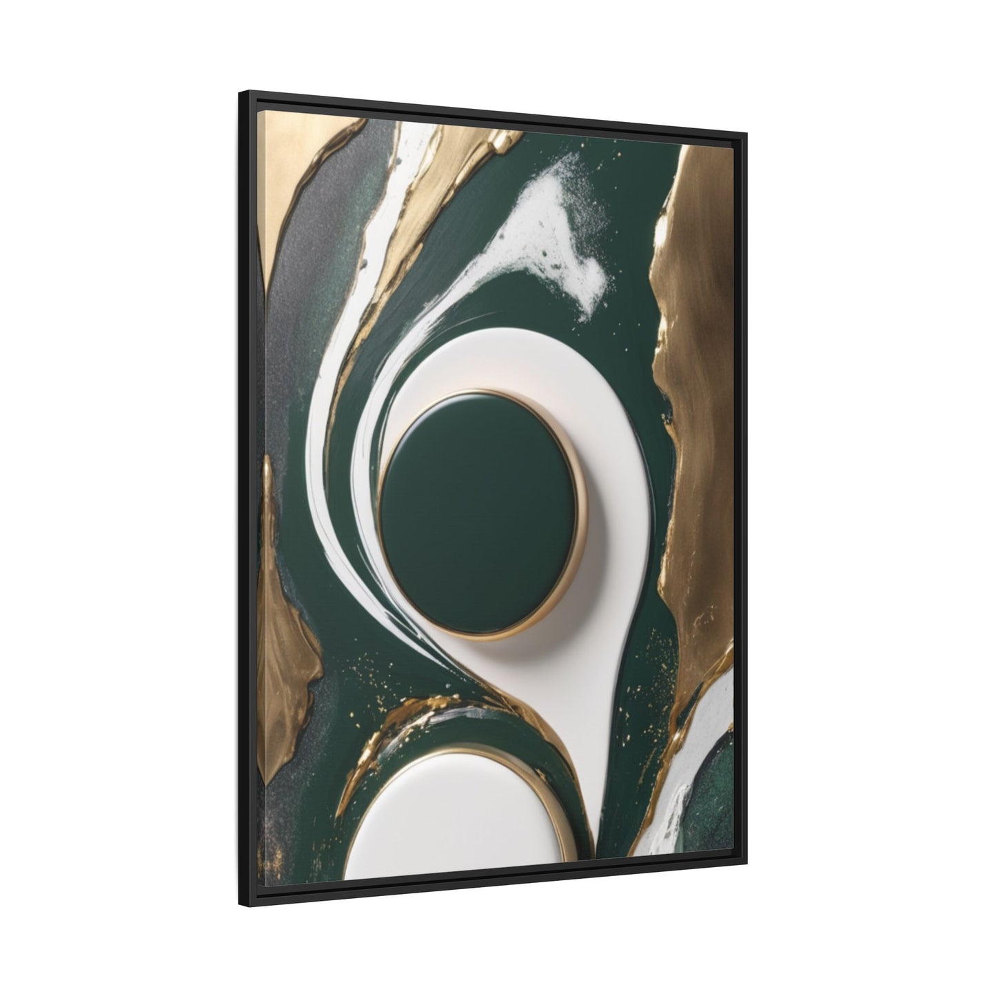 Elegant Abstract Framed Canvas Art - Modern Multi-Color Home Decor