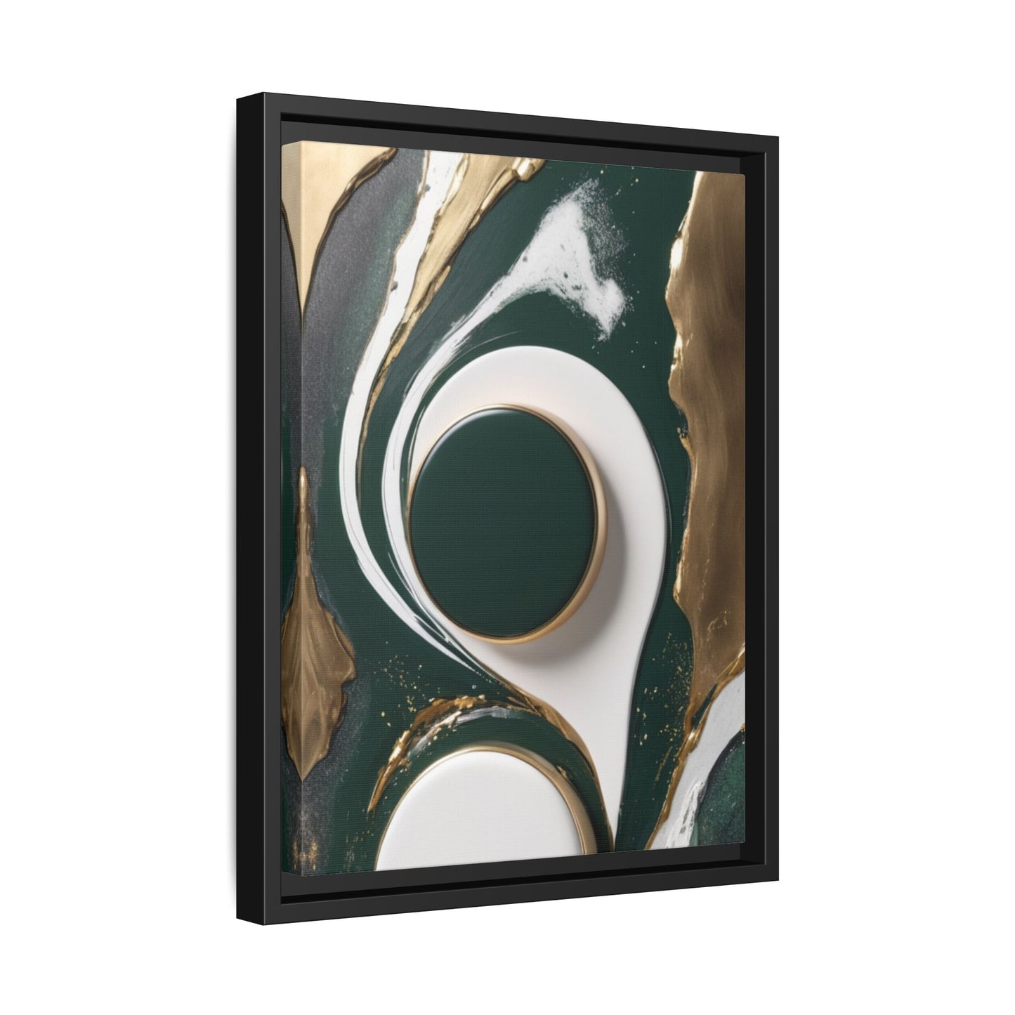 Elegant Abstract Framed Canvas Art - Modern Multi-Color Home Decor