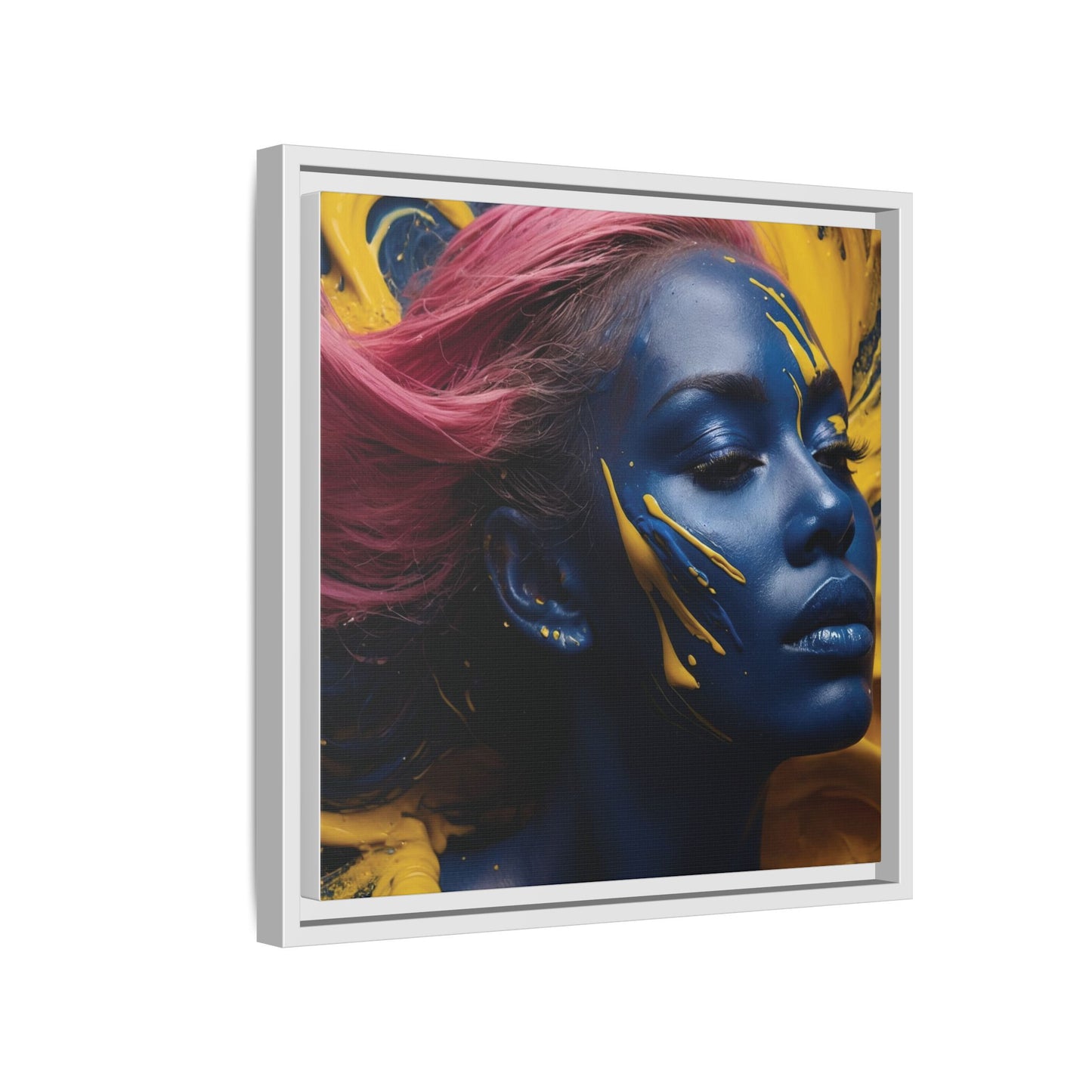 Vibrant Abstract Art Print - Multicolor Framed Canvas Wall Decor