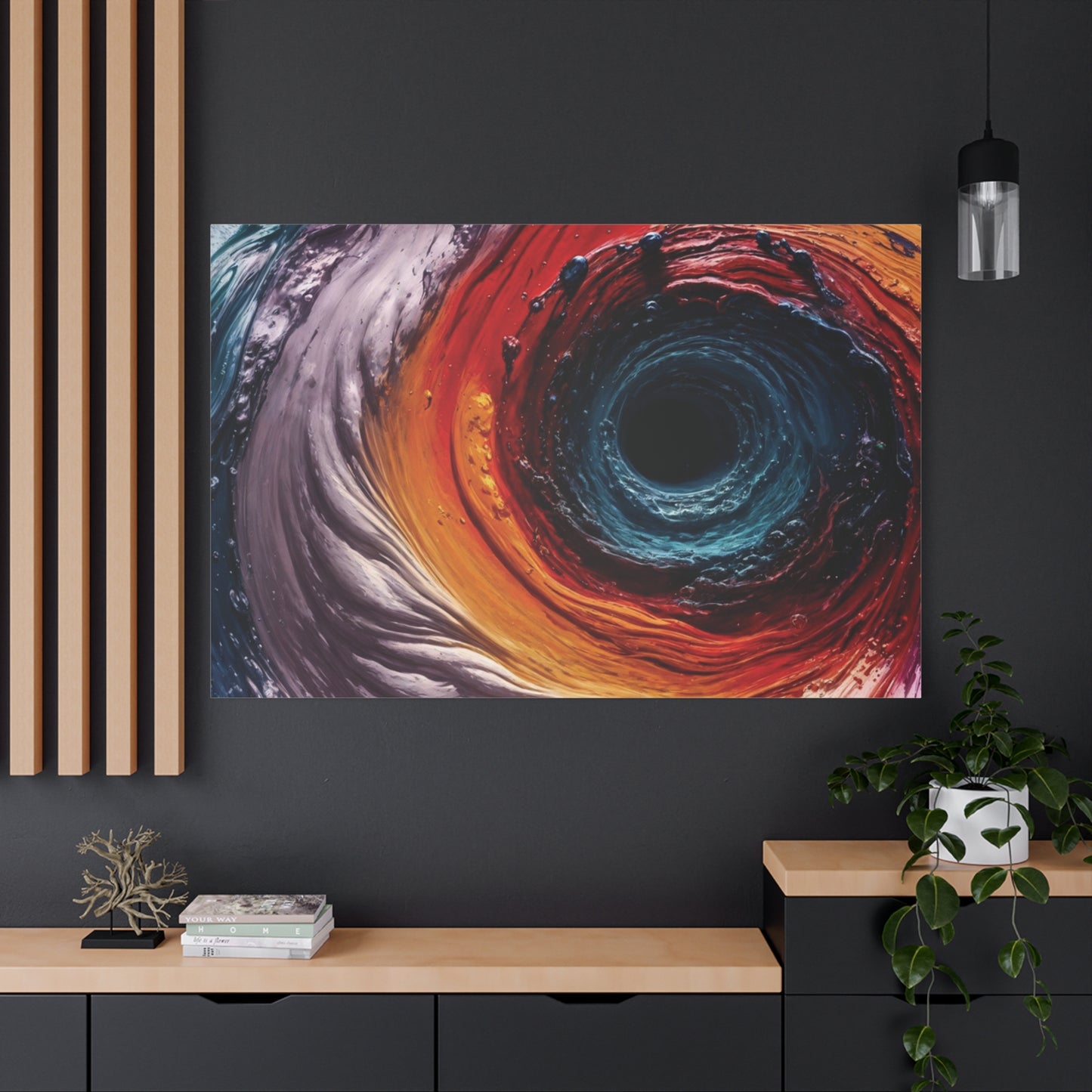 Vibrant Abstract Wall Art Canvas - Swirling Colors