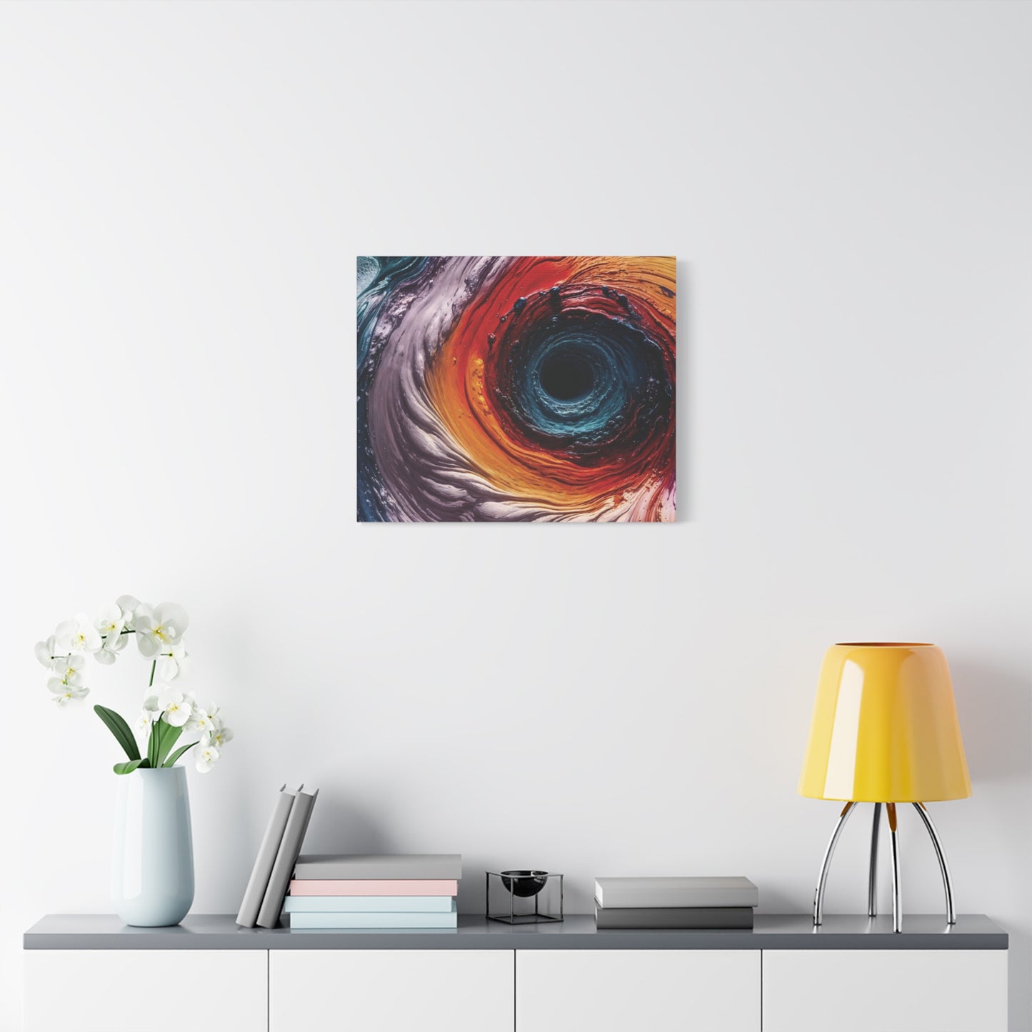 Vibrant Abstract Wall Art Canvas - Swirling Colors