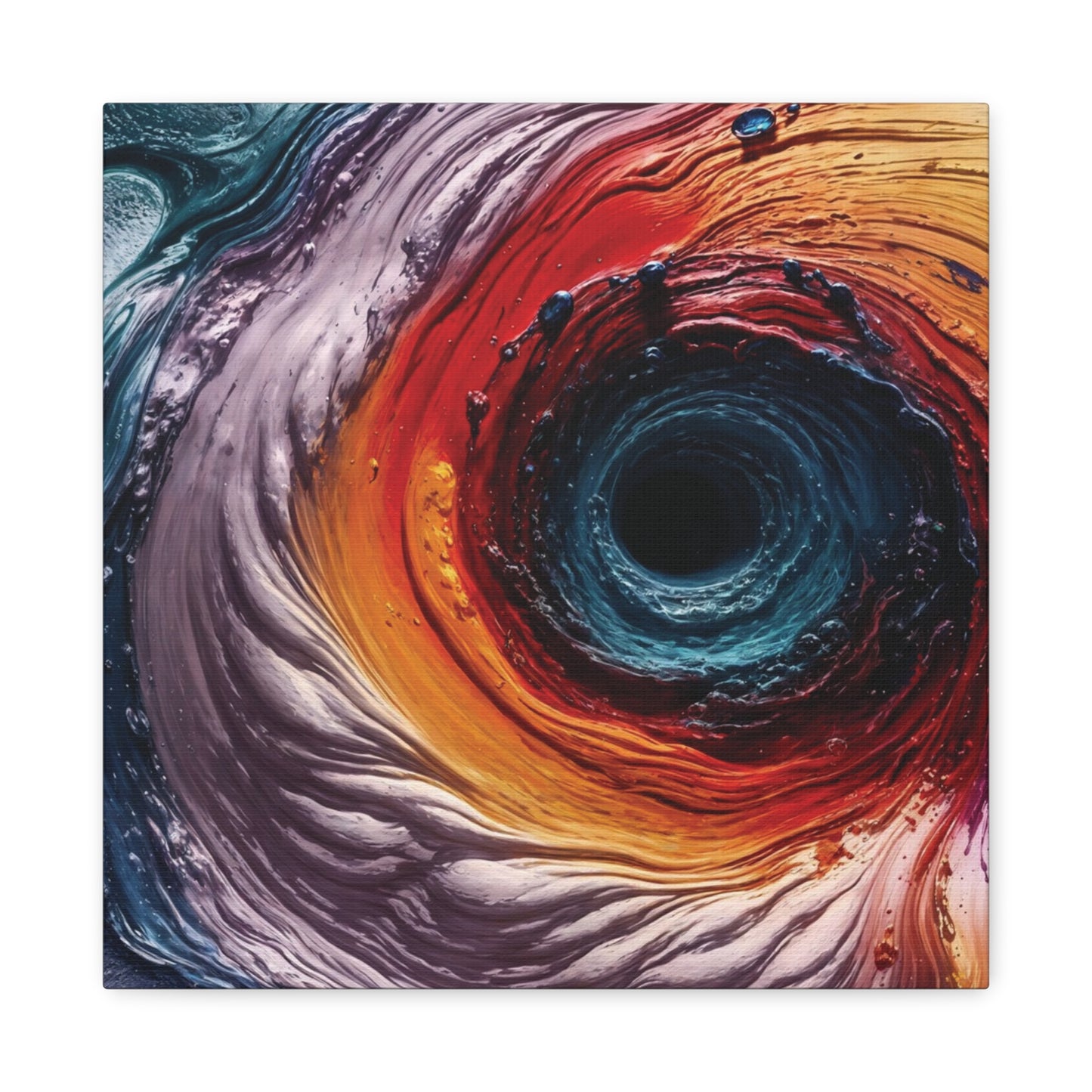 Vibrant Abstract Wall Art Canvas - Swirling Colors