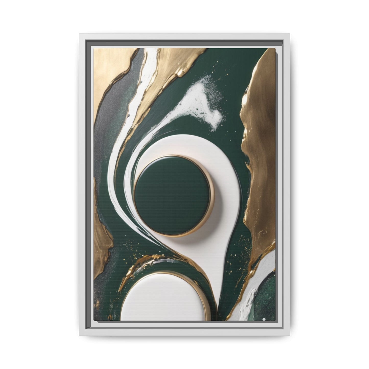 Elegant Abstract Framed Canvas Art - Modern Multi-Color Home Decor