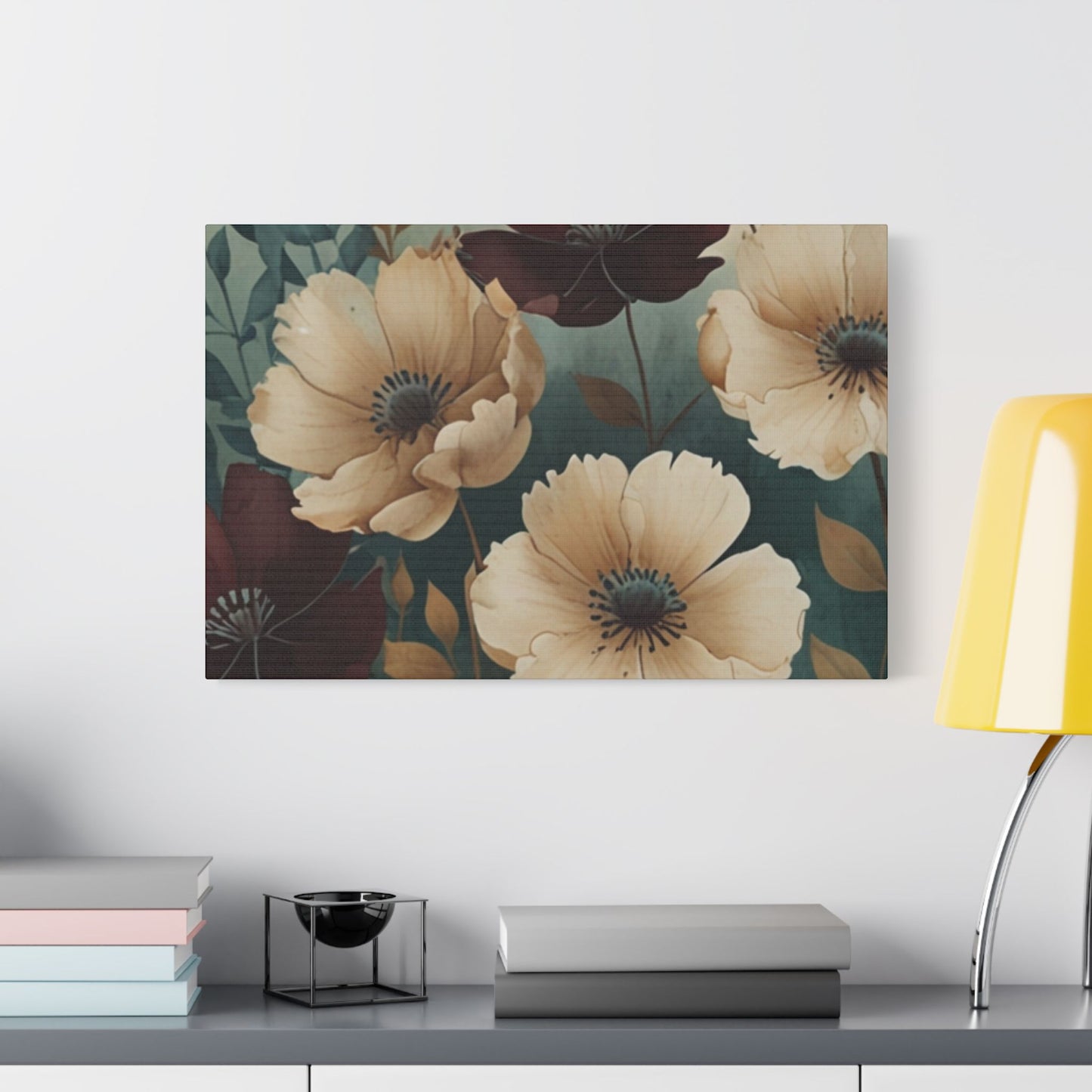 Floral Satin Canvas Art | Nature-Inspired Wall Décor