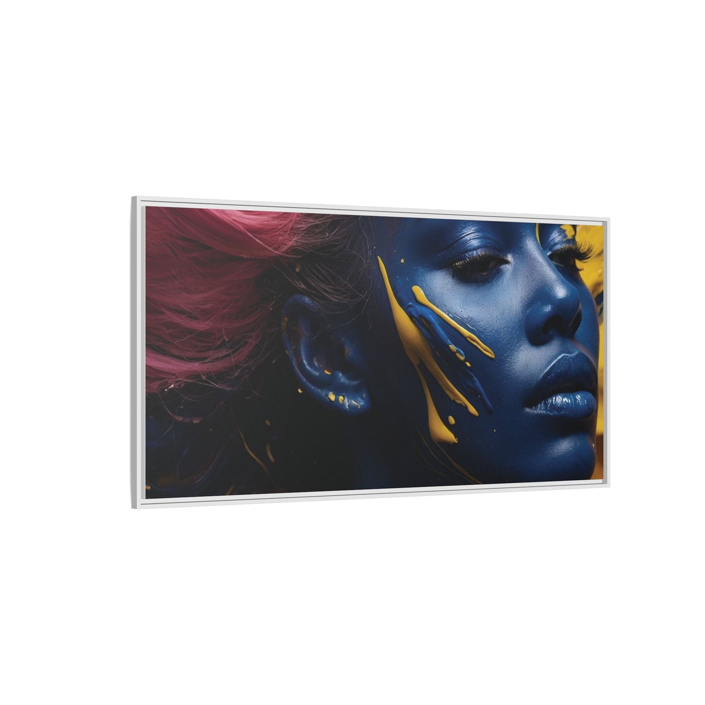 Vibrant Abstract Art Print - Multicolor Framed Canvas Wall Decor