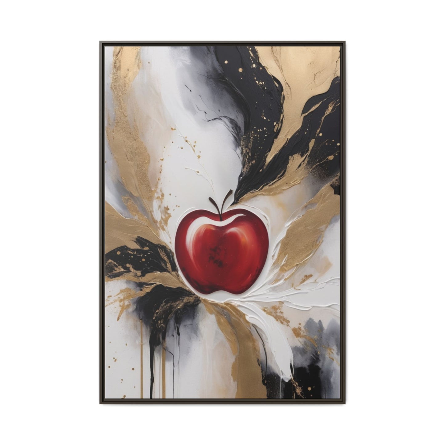 Elegant Apple Canvas Art Print - Framed Wall Decor