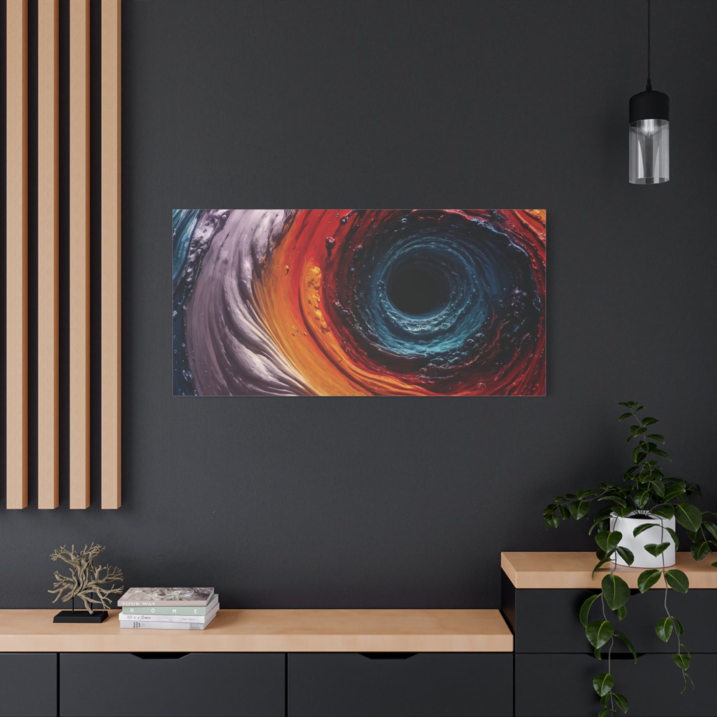 Vibrant Abstract Wall Art Canvas - Swirling Colors