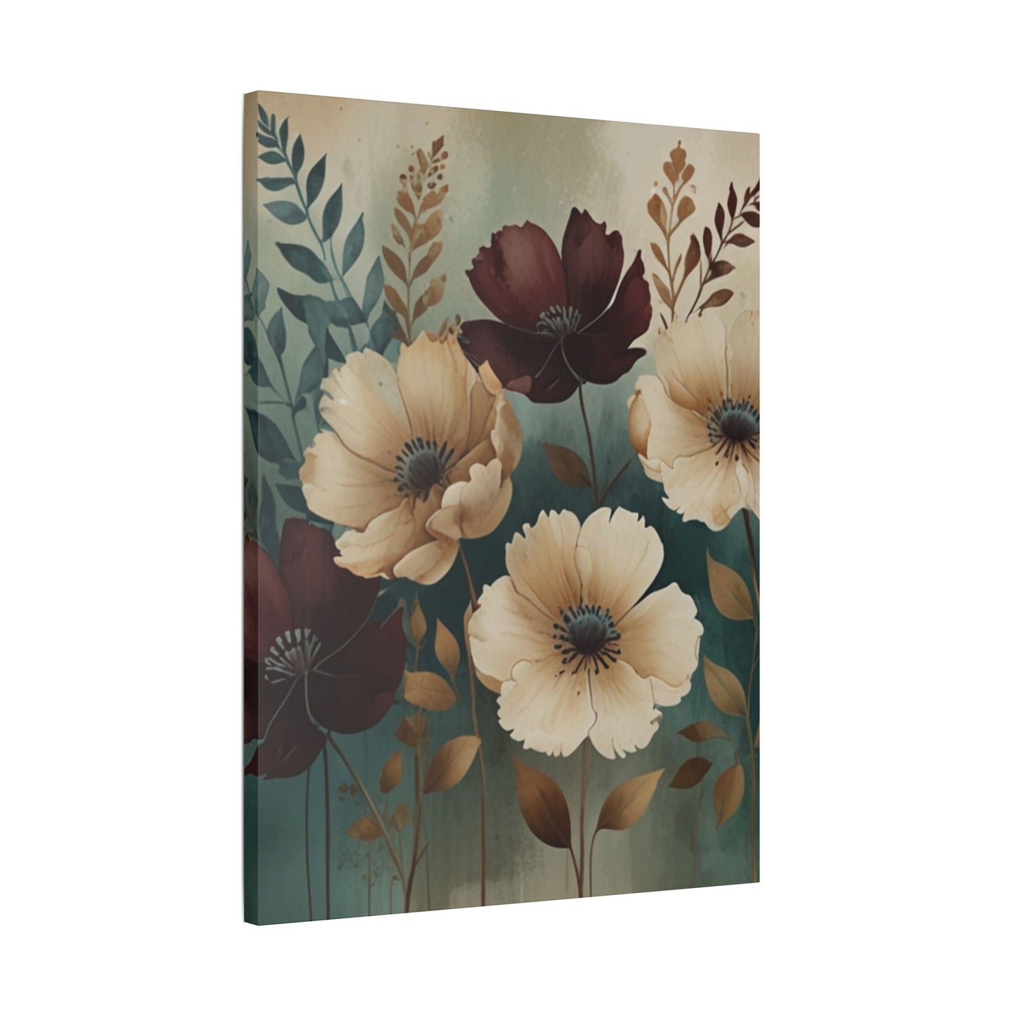 Floral Satin Canvas Art | Nature-Inspired Wall Décor