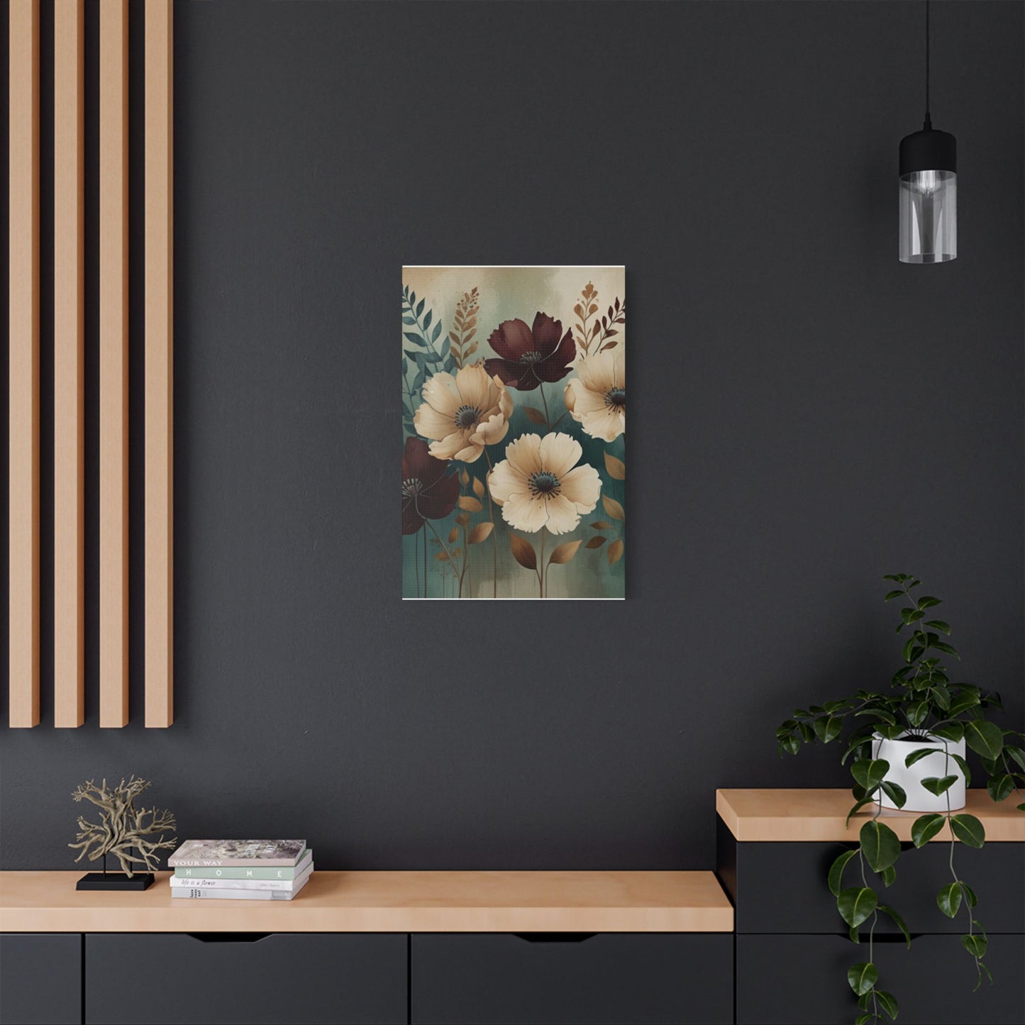 Floral Satin Canvas Art | Nature-Inspired Wall Décor