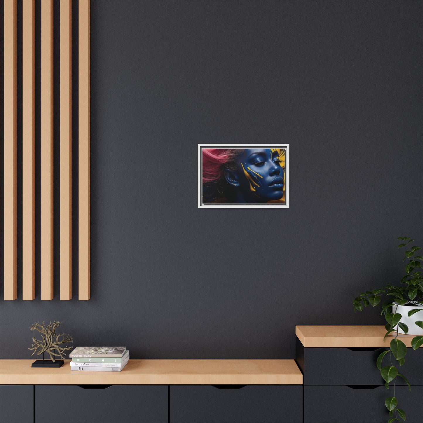 Vibrant Abstract Art Print - Multicolor Framed Canvas Wall Decor