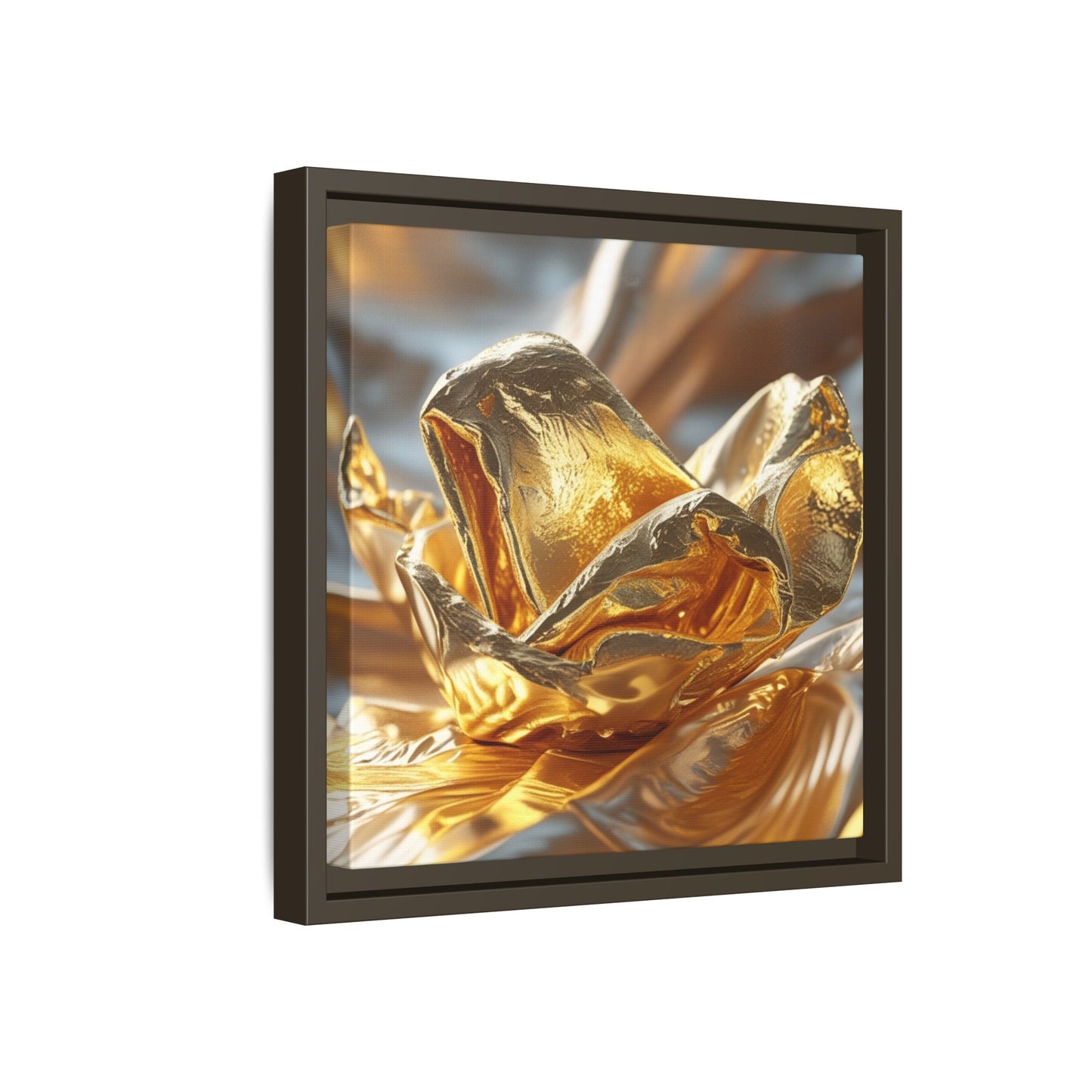 Gold Foil Rose Canvas Art - Elegant Home Decor