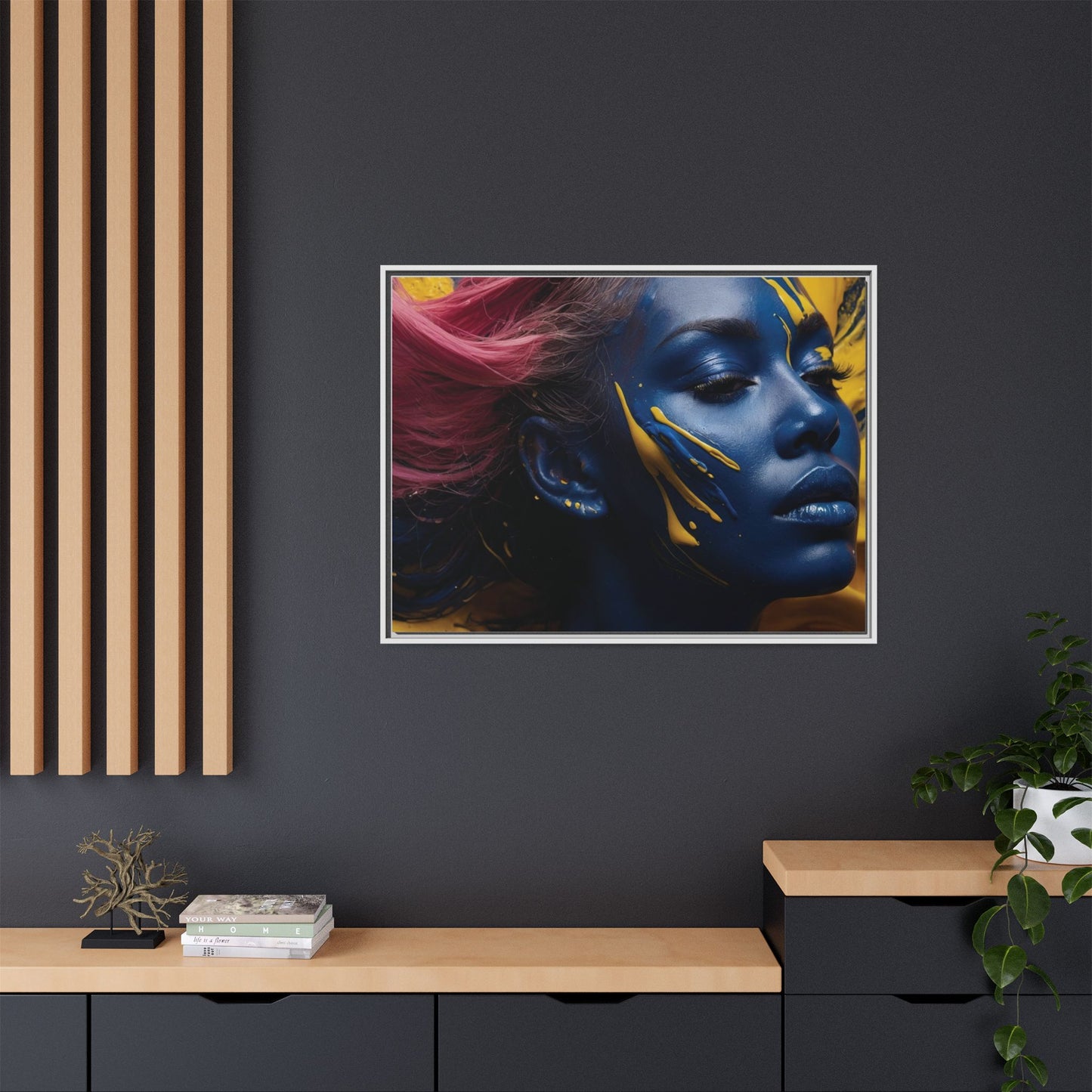 Vibrant Abstract Art Print - Multicolor Framed Canvas Wall Decor