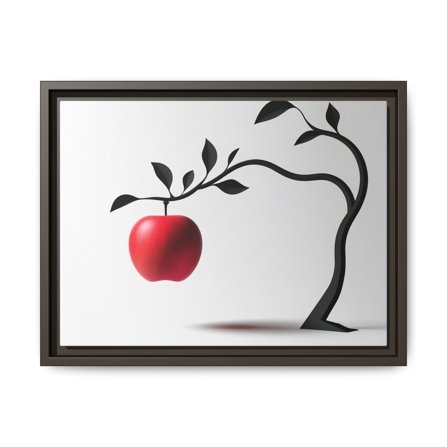 Modern Framed Canvas Art - Red Apple Tree Decor for Home & Office
