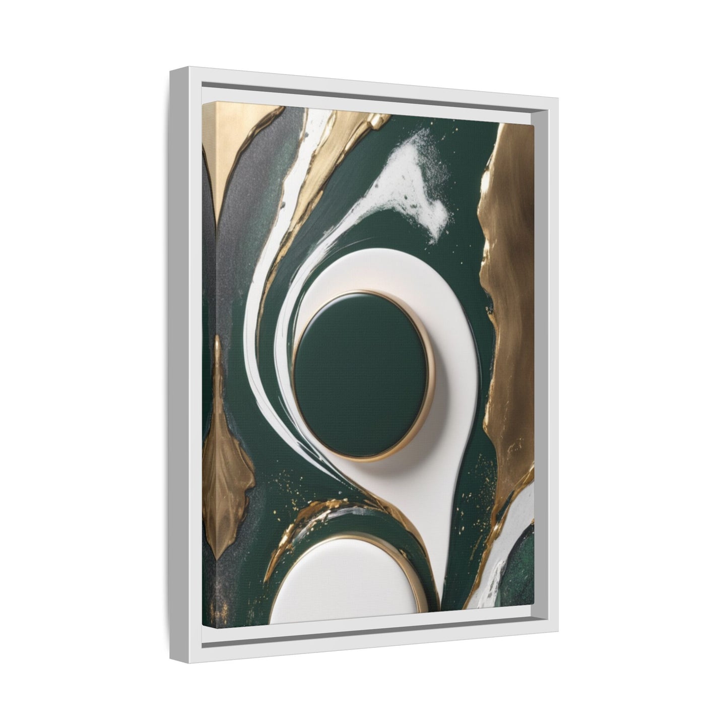 Elegant Abstract Framed Canvas Art - Modern Multi-Color Home Decor