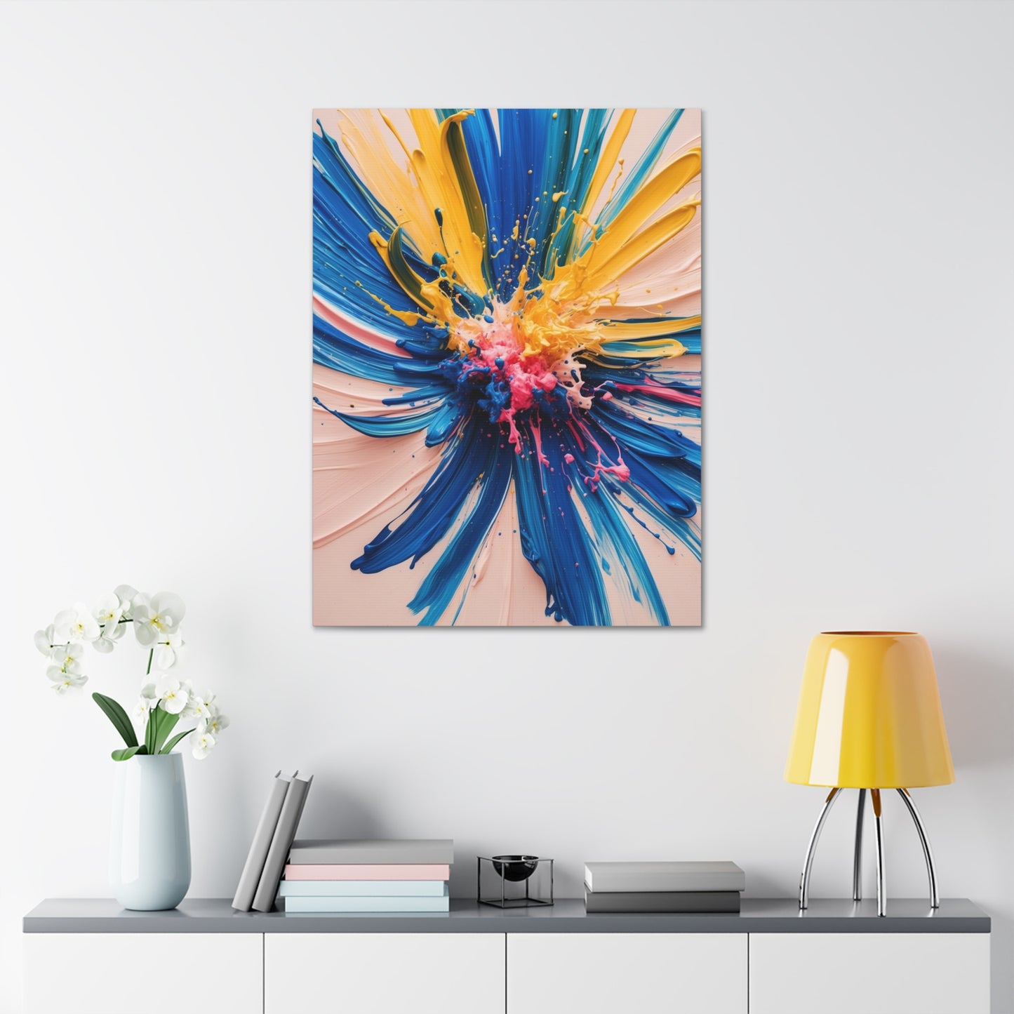 Vibrant Abstract Canvas Art - Color Explosion Wall Decor